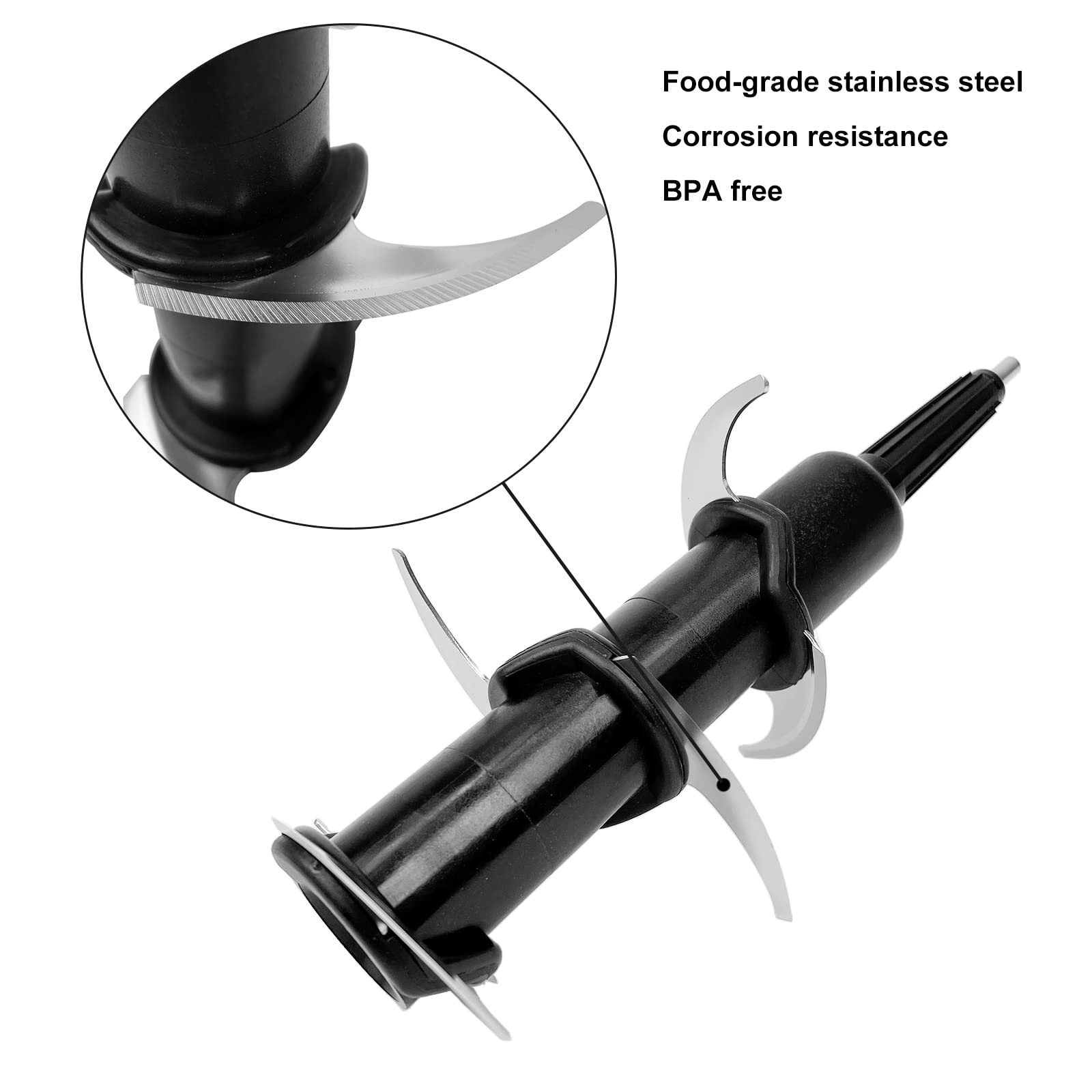 Ninja Blender 6-Stacked Blade Replacement Assembly for 72 oz Pitcher - Compatible with BL660C BL740 BL642 BL500C Models (1100W 1200W 1500W) - Perfect for Smoothies, Juices & Food Prep in Ninja Kitchen System