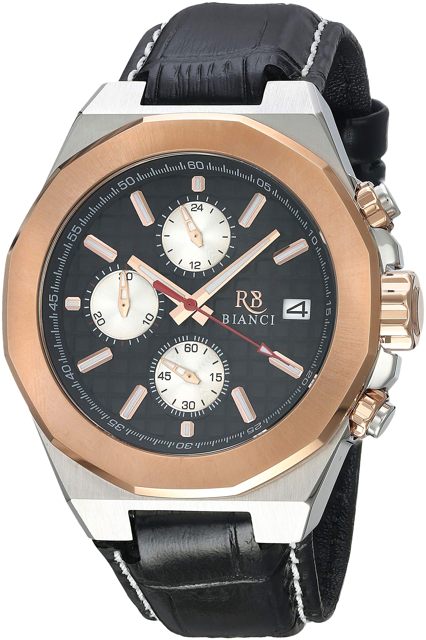 Roberto Bianchi RB0134 Fratelli Men's Black Analog Quartz Watch - Stylish Dress Watch for Business, Formal Events & Everyday Wear