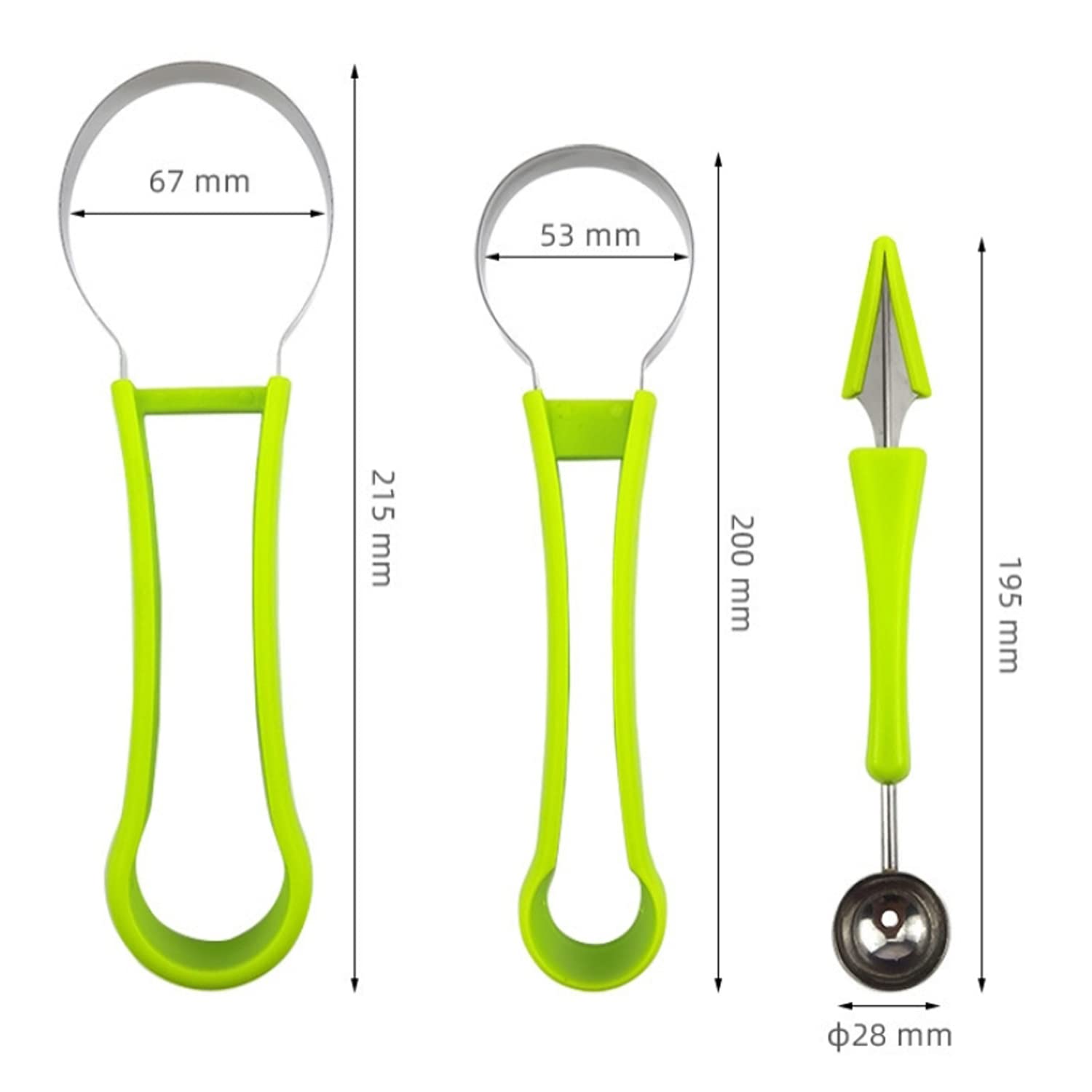 4-in-1 Multi-Function Fruit Carving Tool Set - Watermelon Baller, Melon Scoop, Cantaloupe Peeler & Kitchen Decorator | Perfect for Fruit Platters, Party Food Garnishing & Professional Kitchen Use