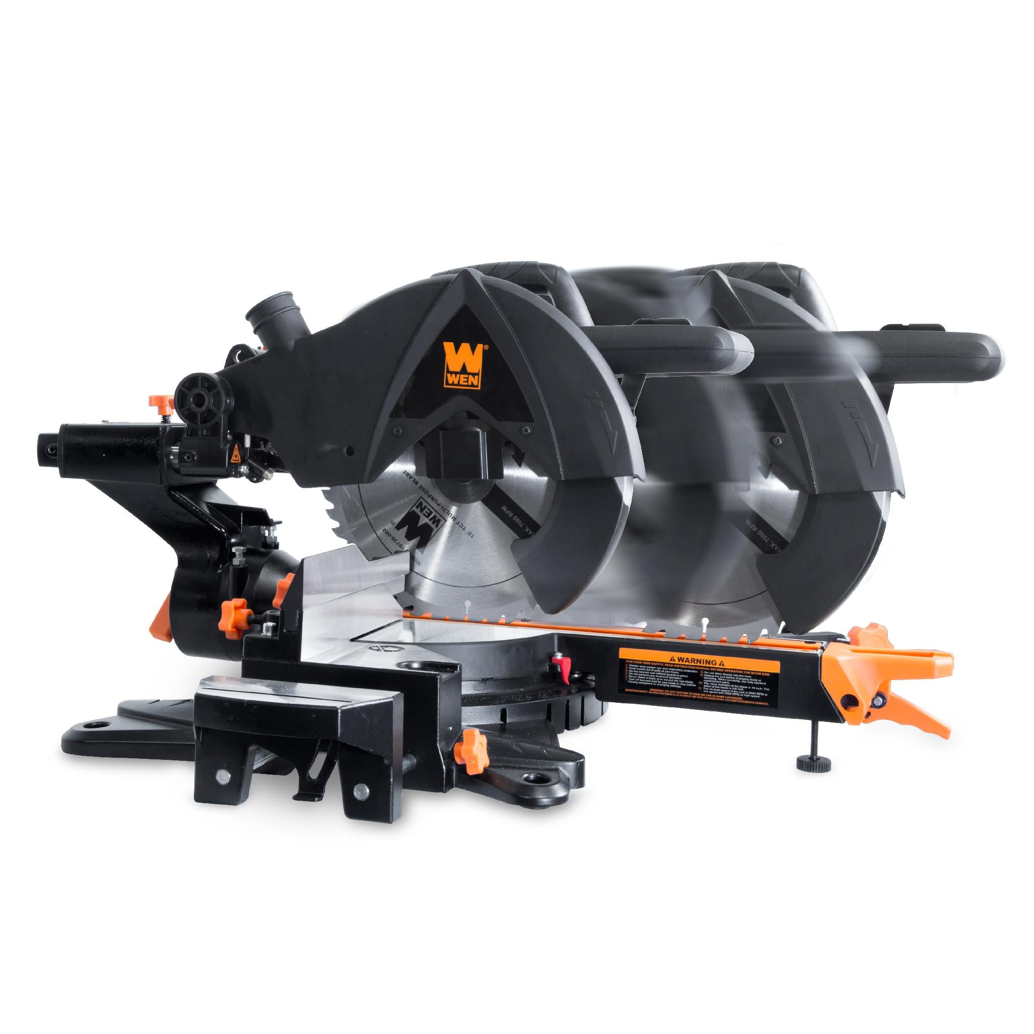 WEN 70730 10-Inch Sliding Compound Miter Saw - 15 Amp, 2-Speed, Single Bevel Cut with Smart Power Technology - Perfect for Woodworking, DIY Projects, and Professional Construction Work