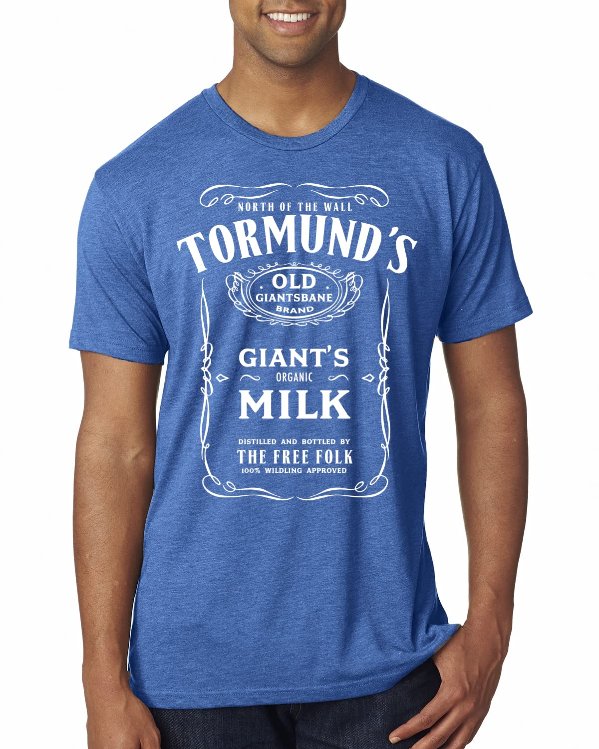Tormund's Milk Old Giantsbane Organic North of The Wall Pop Culture Men's Premium Tri-Blend T-Shirt | Game of Thrones Inspired Apparel for Fans, Cosplay & Casual Wear