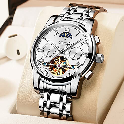 6617 silver band & white dial