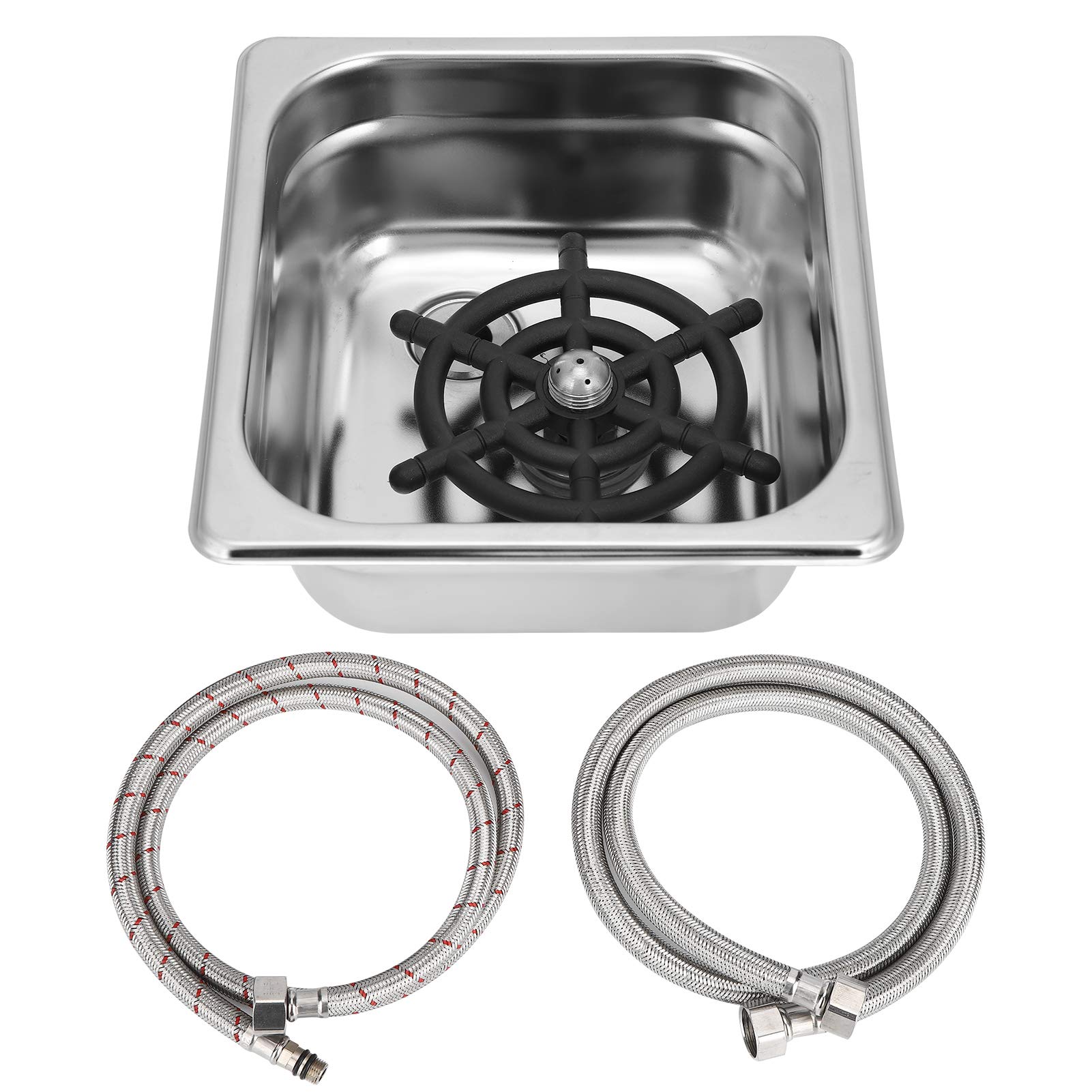 Commercial Stainless Steel G1/2 Automatic Cup Washer - Bar, Pub & Restaurant Steaming Pitcher Rinser for Coffee Shops | Fast, Hygienic Glass Cleaning Solution for Busy Establishments