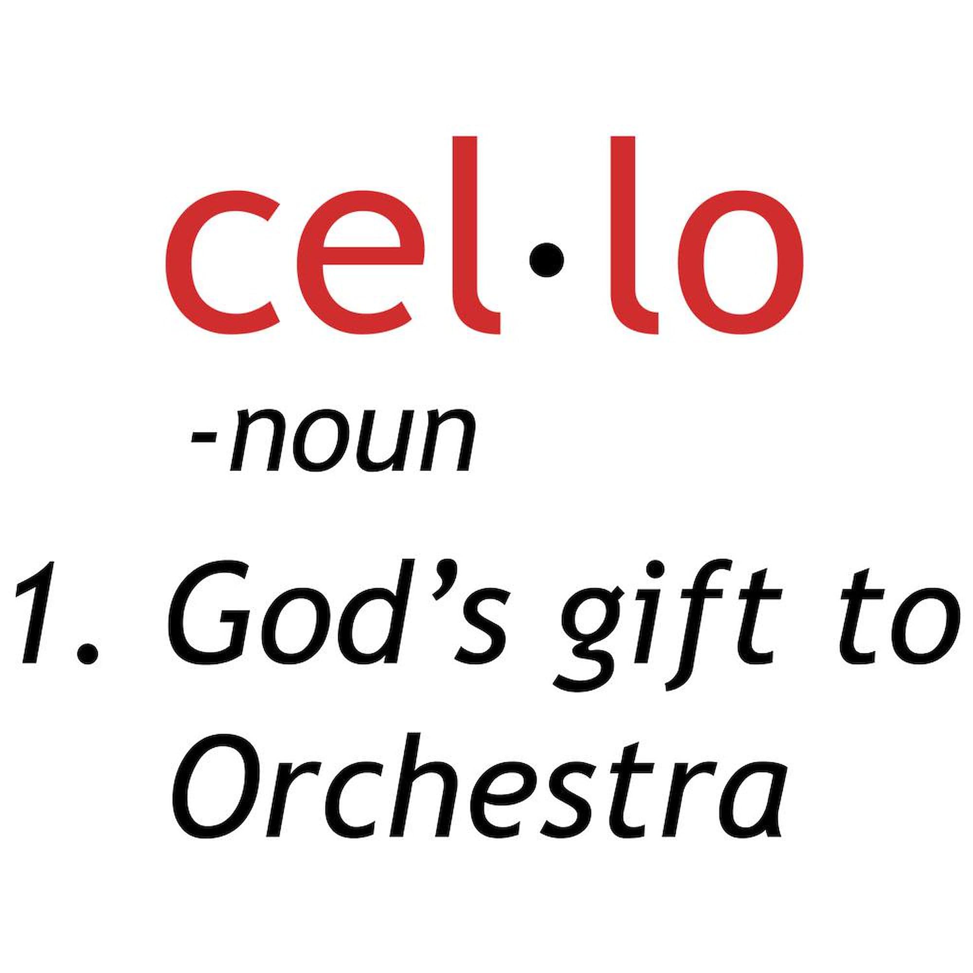 Cello Definition Mug - 11 oz (325 ml) Ceramic Coffee Cup with Handle - Perfect for Musicians, Music Teachers & Orchestra Lovers - Great Gift for Birthday, Christmas & Music Events