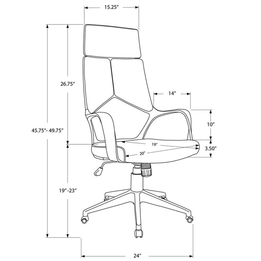UrbanPro Swivel Executive Office Chair - Ergonomic Mesh Back Adjustable Height White & Gray - Perfect for Home Office, Conference Rooms & Workspaces