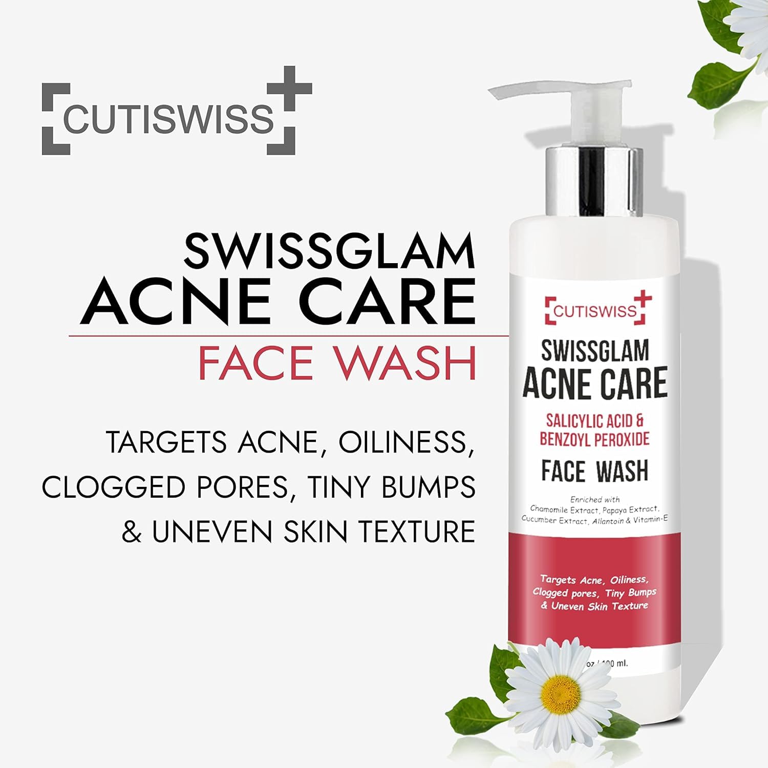 1% Salicylic Acid Face Wash for Oily, Dry & Acne-Prone Skin | Gentle Acne Treatment Cleanser - 100ml | Daily Deep Cleansing for Clear, Healthy Skin