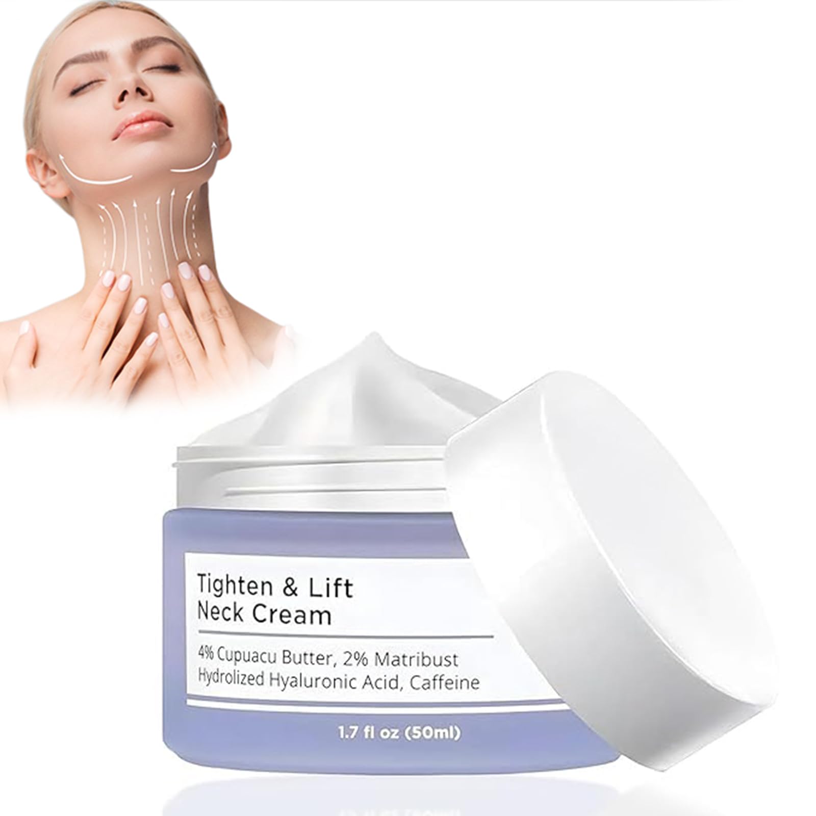 2024 Anti-Aging Neck Firming Cream - Tighten & Lift Sagging Skin, Reduce Turkey Neck Wrinkles | Best Neck Cream for Women & Men | Daily Skincare Routine for Youthful Neck & Décolleté