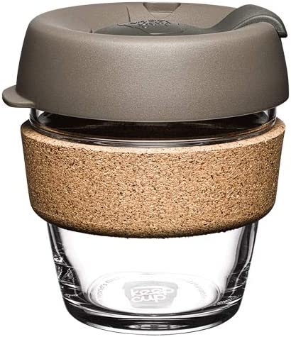 KeepCup Brew Cork Small 8oz Reusable Coffee Cup - Eco-Friendly Travel Mug for Hot & Cold Beverages - Perfect for Office, Commuting, and Outdoor Adventures