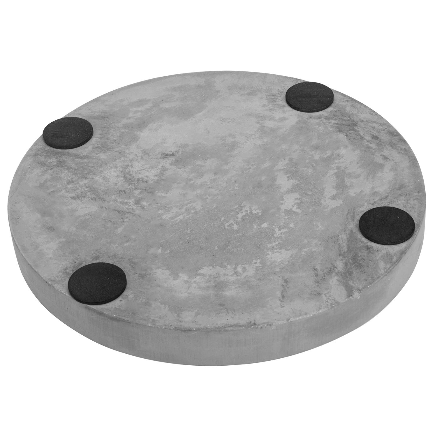 MyGift 11-Inch Modern Gray Concrete Round Bathroom Vanity Tray | Perfume Organizer & Jewelry Display Tray | Dresser Top Decor for Bathroom, Bedroom & Vanity