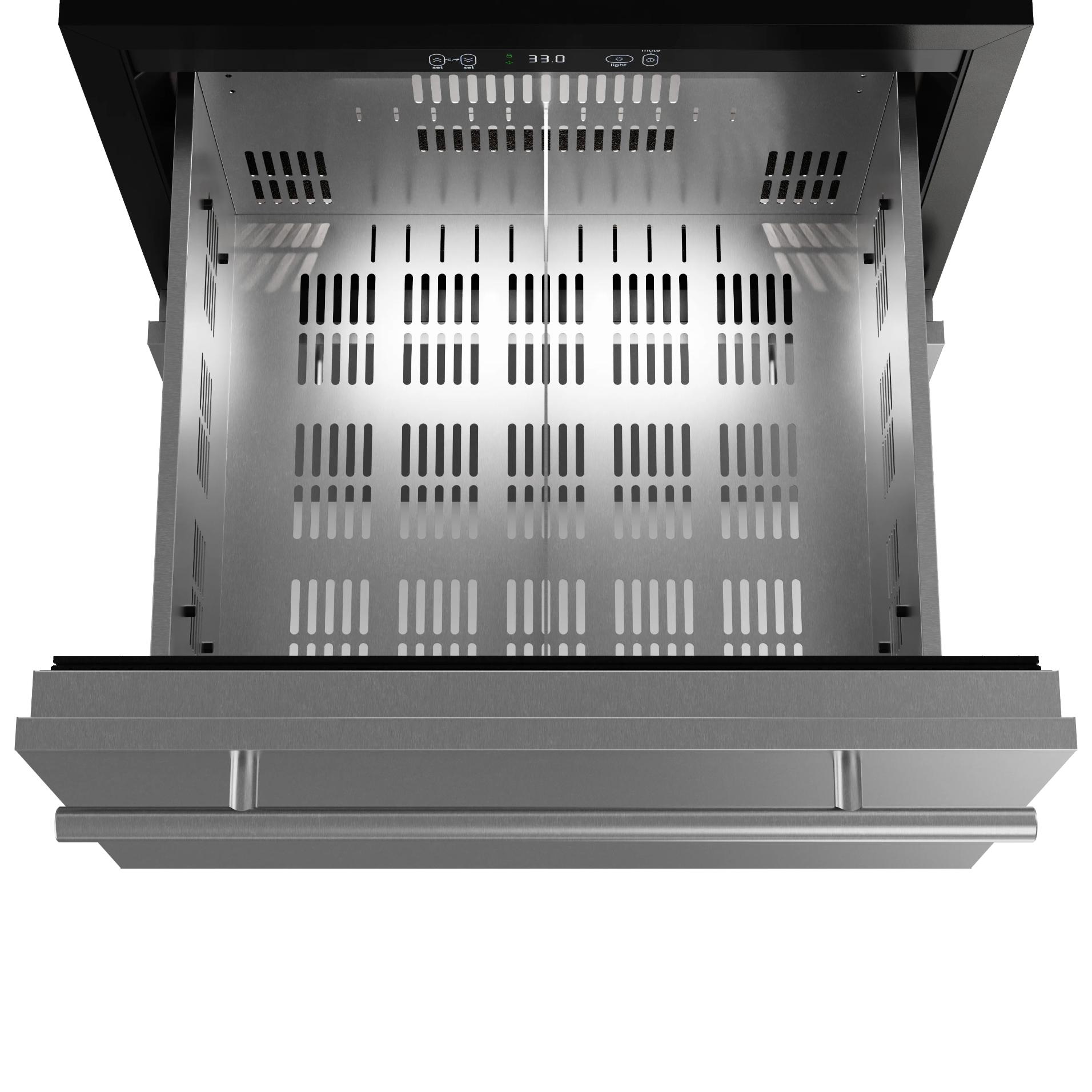 Arietta 24 Inch Undercounter Refrigerator Drawers - 4.7 Cu. Ft. Stainless Steel ARBD51SS - Perfect for Kitchen, Bar, Office, or Entertainment Room
