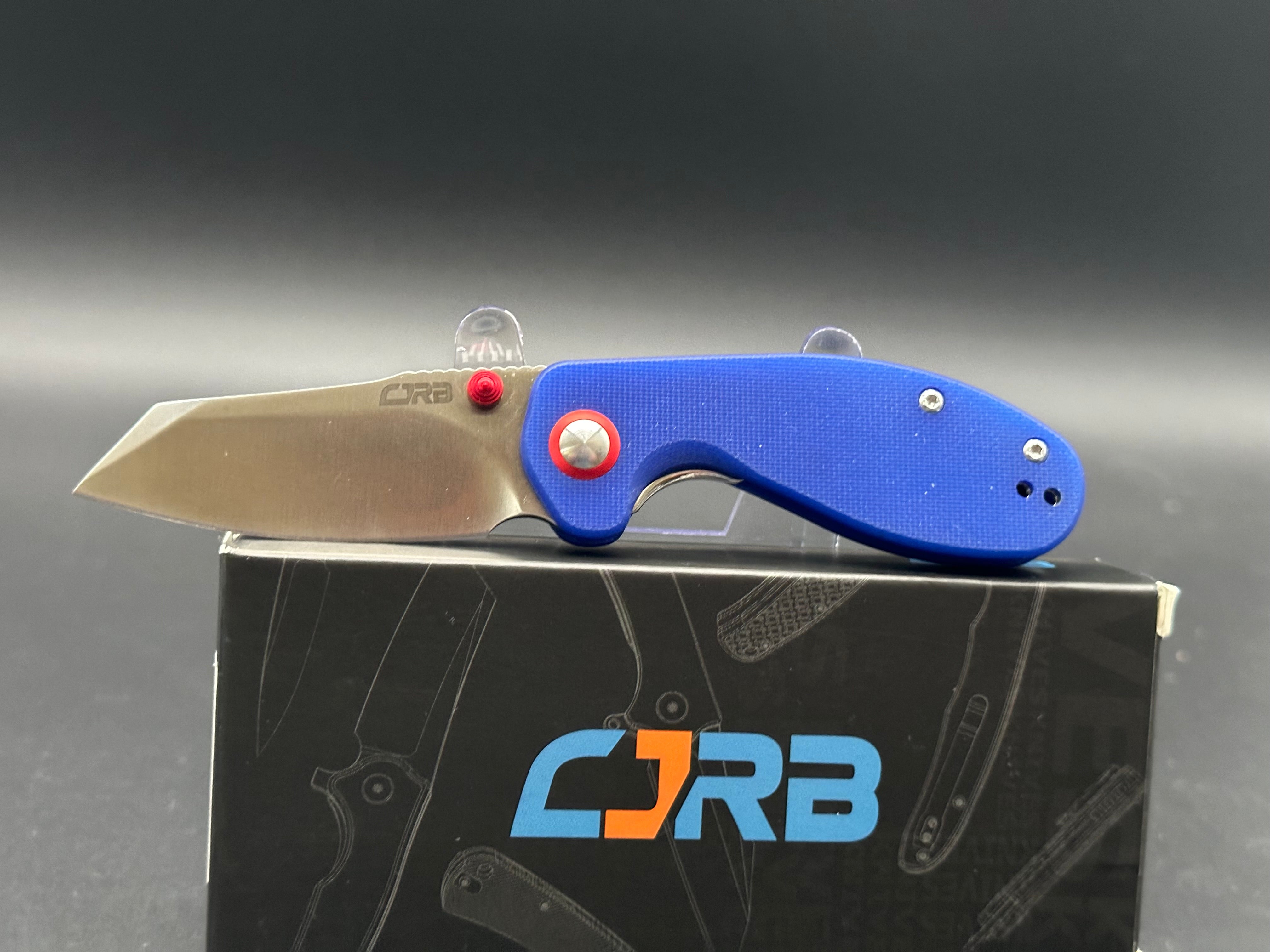 CJRB Swaggs Maileah Folding Pocket Knife - Blue G-10 Handle, Liner Lock, EDC Knife for Outdoor, Camping, Hiking & Everyday Carry