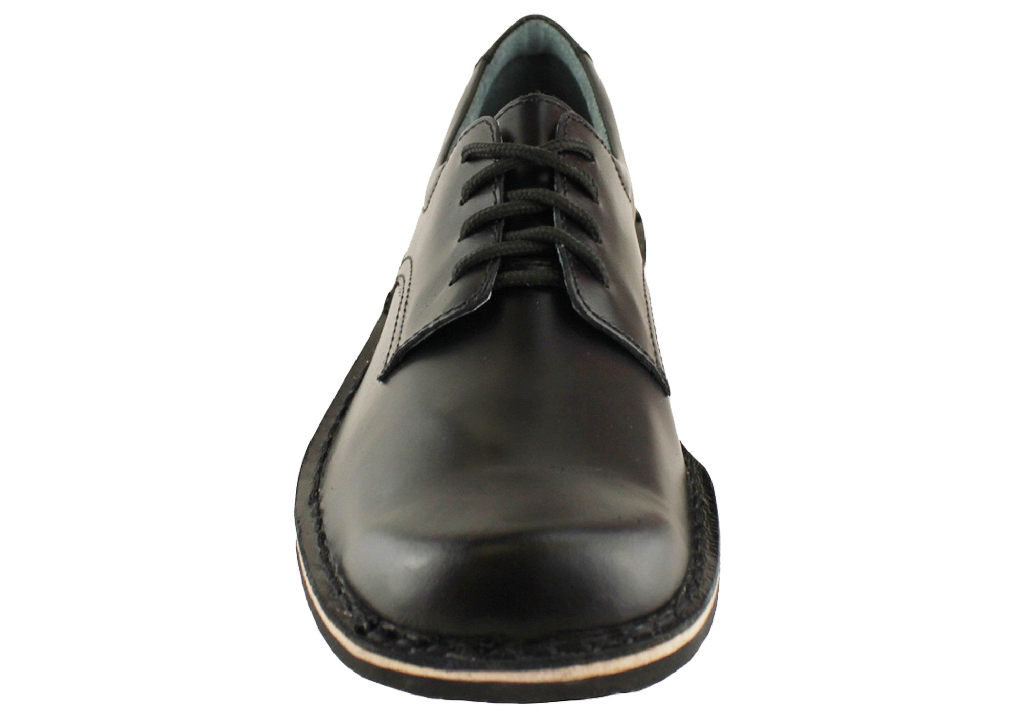 Harrison Indy II Senior Girls & Womens School Shoes - Comfortable Black Leather Oxfords for Class, Work & Formal Occasions