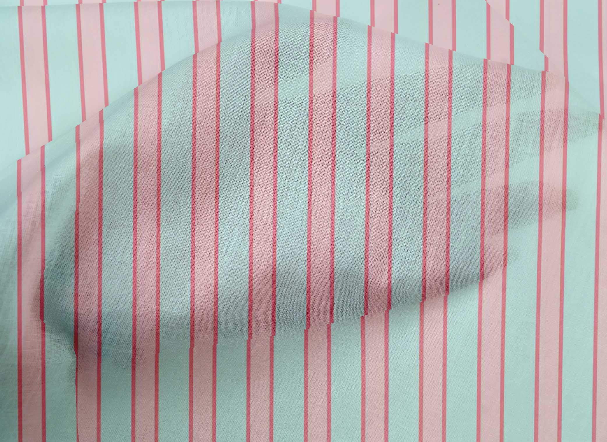 oneOone Organic Cotton Voile Fabric - Shadow Stripe Printed Craft Fabric, 42 Inch Wide - Perfect for DIY Sewing, Quilting, and Home Decor Projects