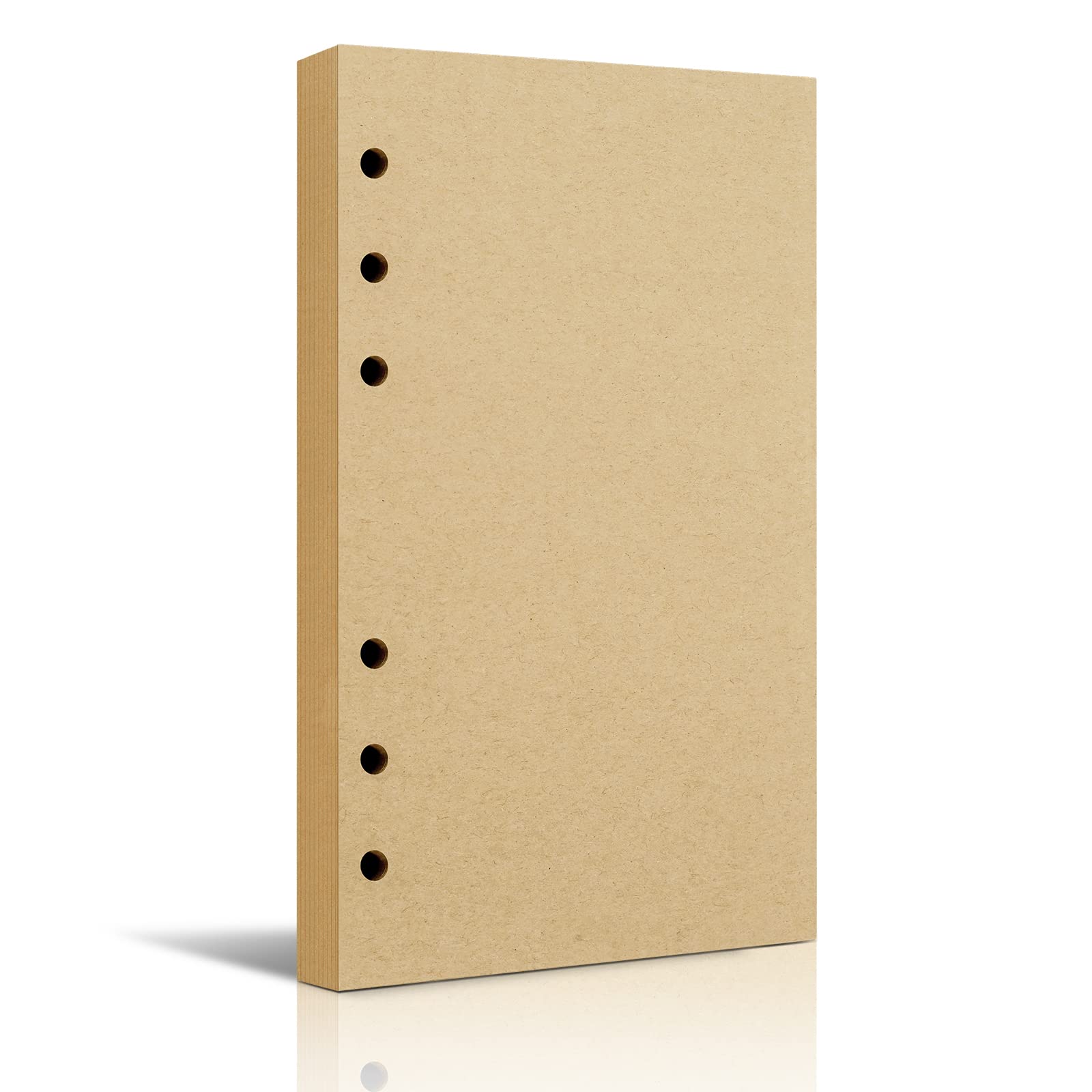 Vintage A6 Refillable Blank Paper for 6-Ring Binders - 80 Sheets (160 Pages) - Perfect for Planners, Journals, Travel Notebooks & Diaries - Retro Filler Paper for Organizers & Scrapbooking