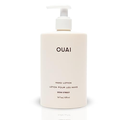 OUAI Hand Lotion for Dry Skin - 16 fl oz Lightweight Hydrating Hand Cream with Avocado, Jojoba & Rose Hip Oils - Moisturizing Lotion for Soft Hands - Perfect for Office, Travel & Winter Care