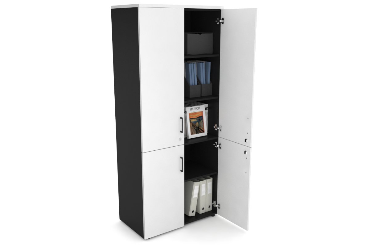 Large Storage Cabinet with Small & Medium Doors - 800W x 1870H x 450D - Perfect for Office, Classroom, or Warehouse Organization