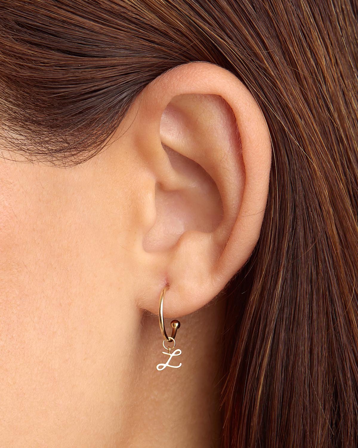 14K Solid Gold Love Letter Hoop Earrings - Romantic Dainty Charm Jewelry for Women - Perfect for Valentine's Day, Anniversary Gifts & Everyday Elegance