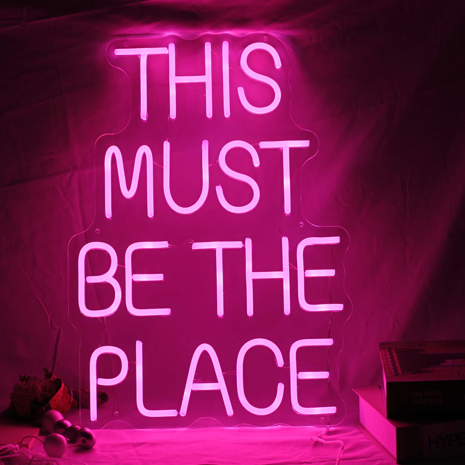 Custom Pink LED Neon Sign - Personalized Wall Decor for Weddings, Anniversaries & Parties | Durable Flex Neon Light for Home, Bar, Cafe & Event Decorations