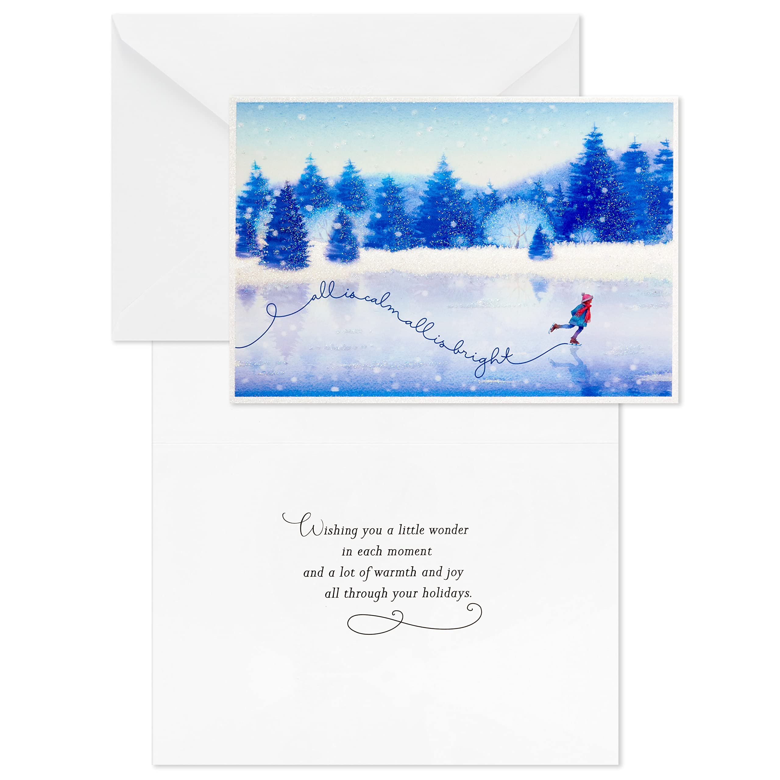 Hallmark Holiday Greeting Cards - Ice Skating Design (40 Cards with Envelopes) for Christmas, Winter Celebrations & Festive Wishes