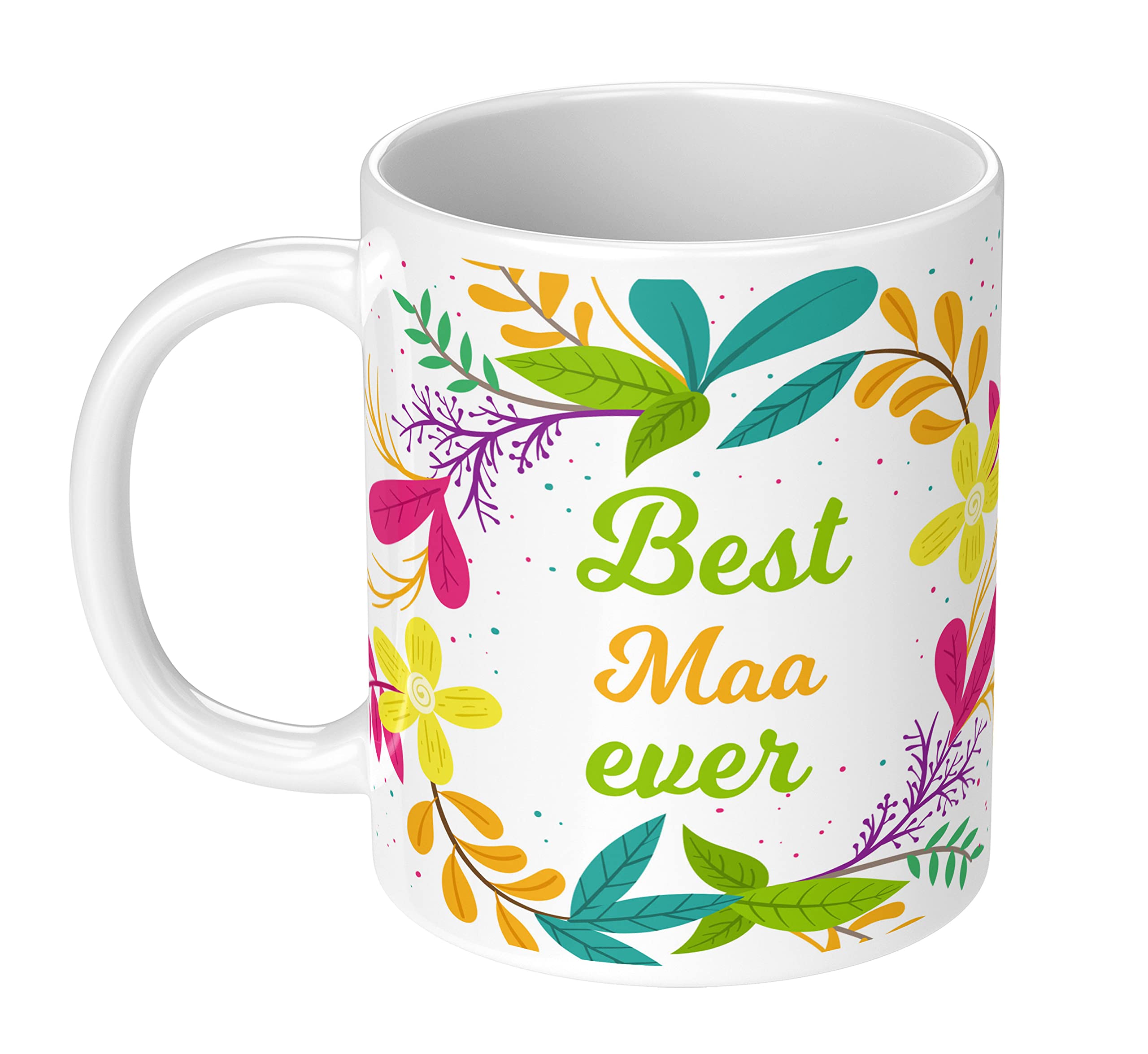 NH10 DESIGNS Best Mom Ever Printed Ceramic Coffee Mug - 350ml Microwave Safe Tea Cup for Mother's Day, Anniversary & Birthday Gifts - Ideal for Home, Office & Special Occasions