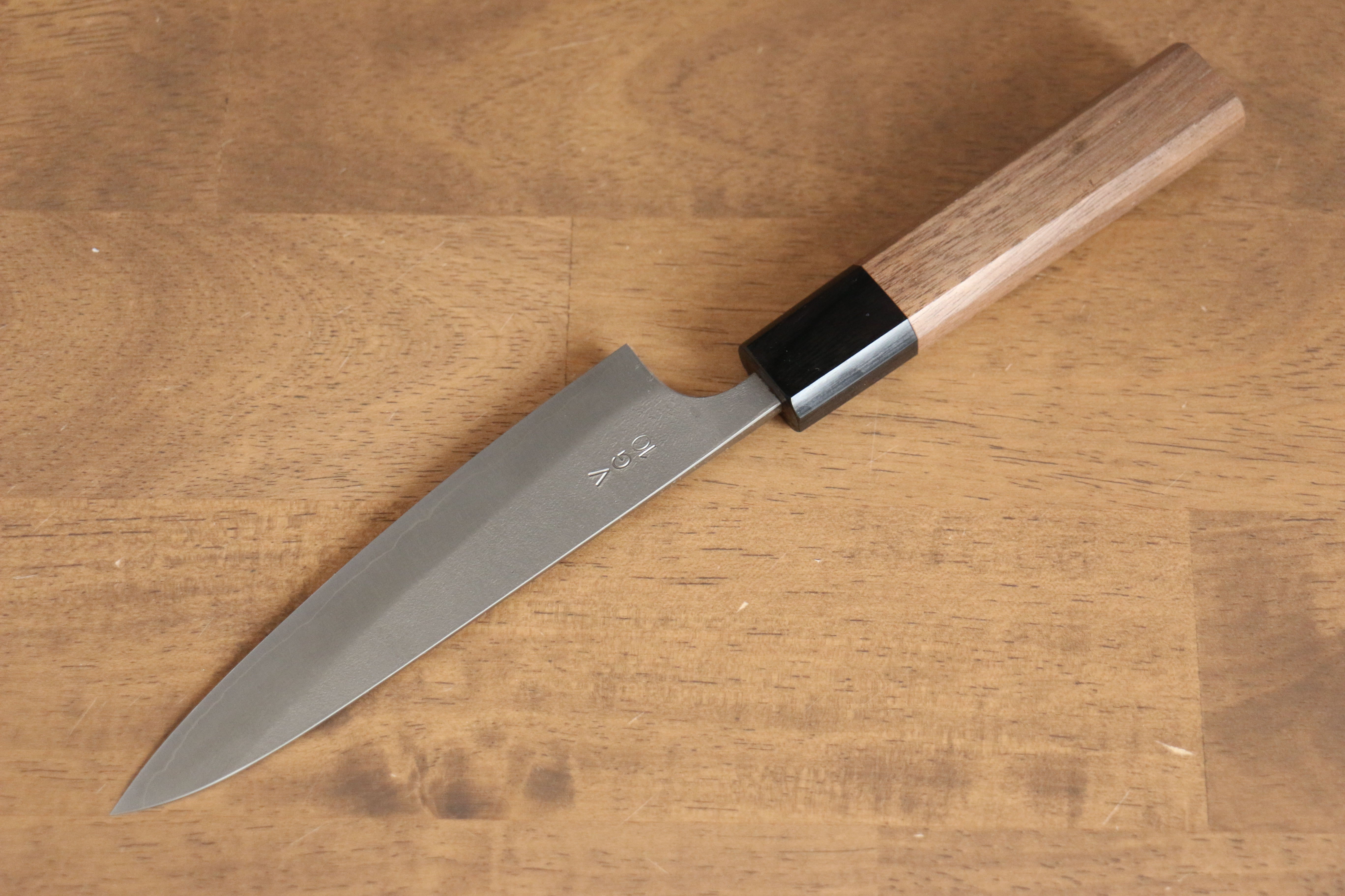 VG10 Damascus Nashiji Petty Knife 140mm - Japanese Utility Knife with Walnut Handle for Slicing, Peeling & Precision Cutting - Perfect for Home Chefs & Professional Kitchens