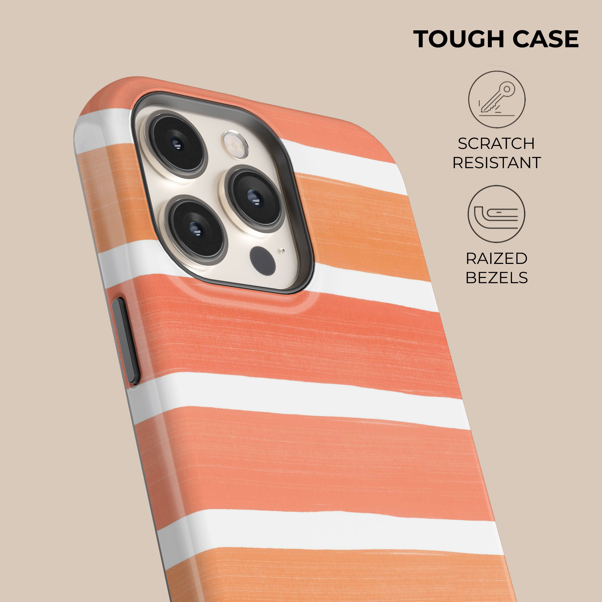 Sunset Stripes Phone Case for iPhone & Samsung - Stylish Protective Cover with Grip - Perfect for Daily Use, Travel & Outdoor Activities