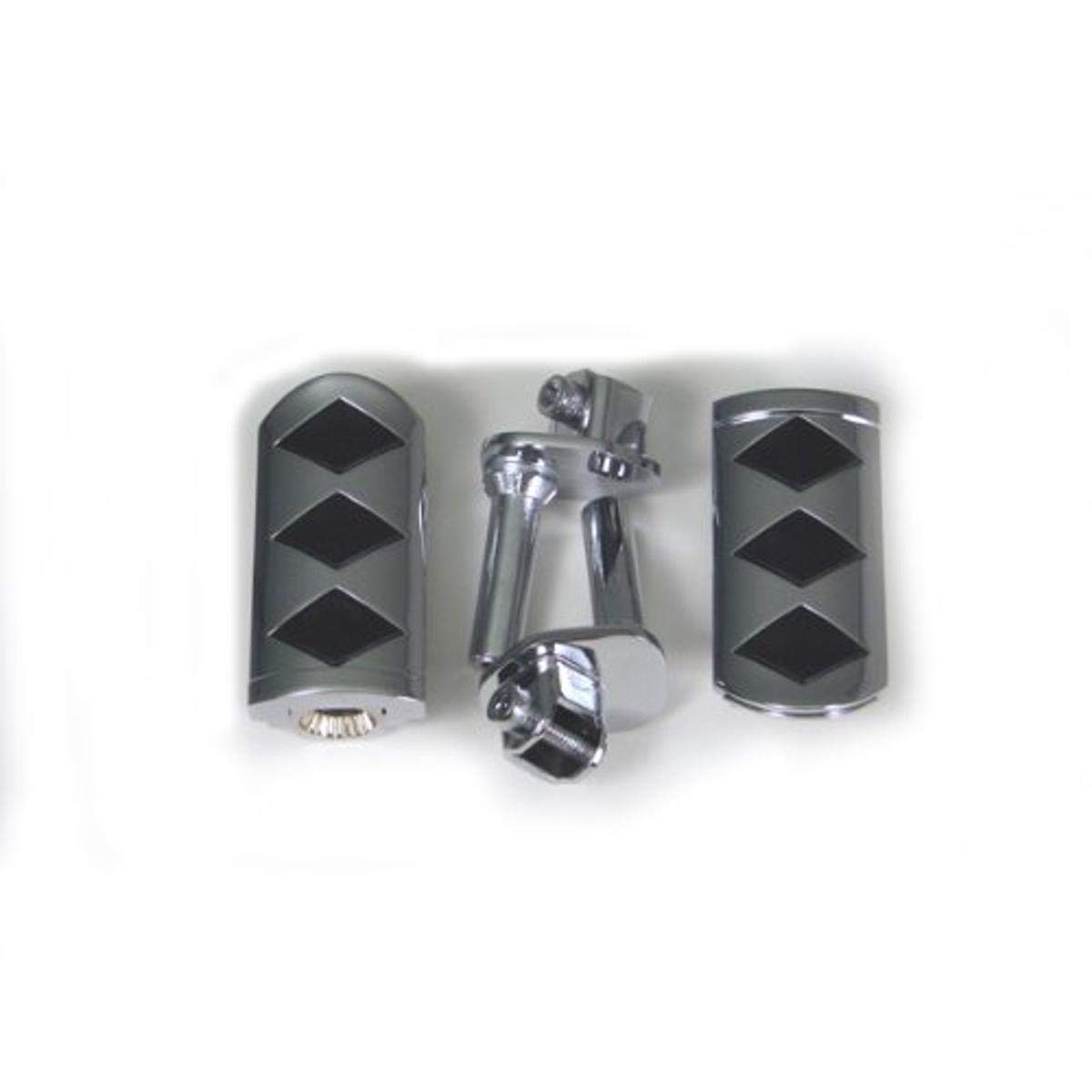Chrome Driver Diamond Peg System - Motorcycle Accessories for Custom Bikes