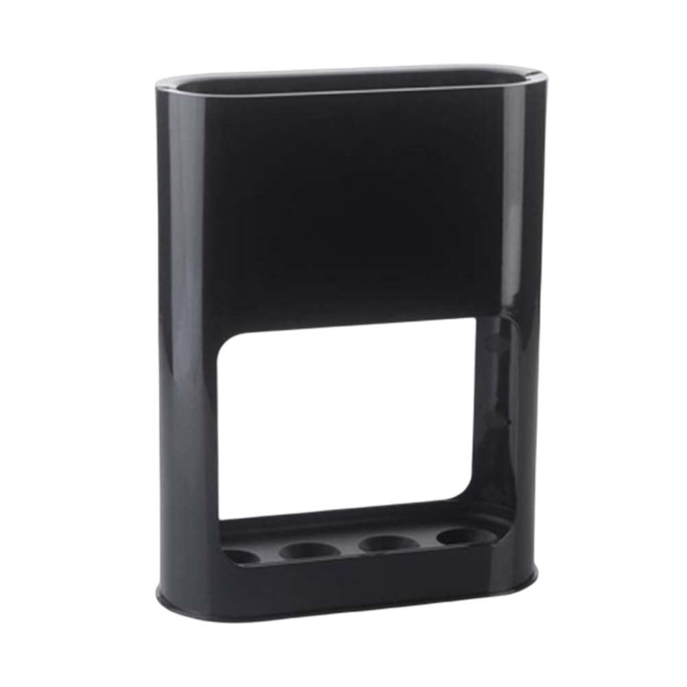 NOPEILVI Black Umbrella Stand with Removable Drip Tray - Waterproof Entryway Umbrella Holder & Storage Rack for Home, Office, and Outdoor Use