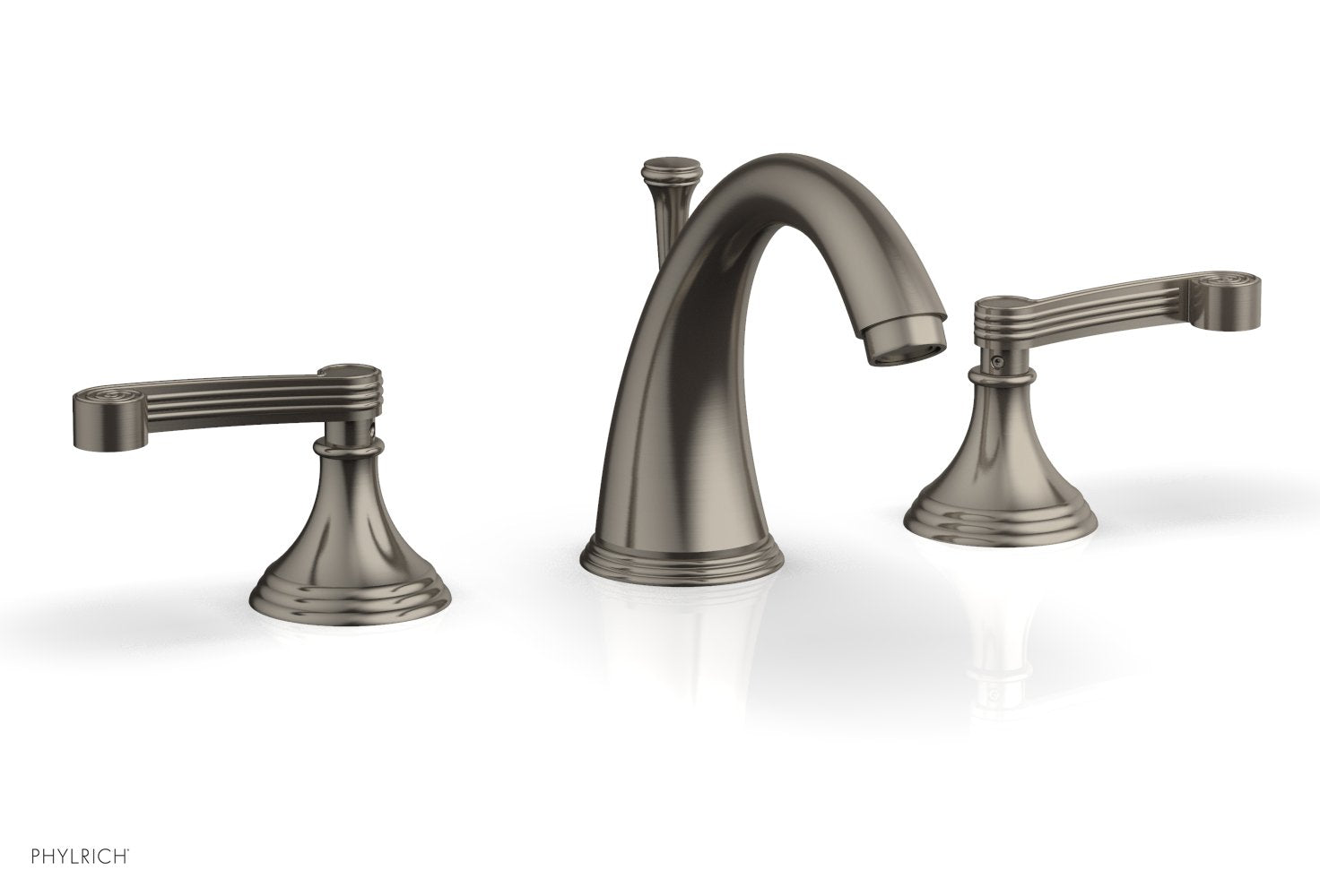 3-Hole Widespread Bathroom Faucet - D206 Brushed Nickel Finish for Sink Vanity, Perfect for Modern Home & Hotel Renovation