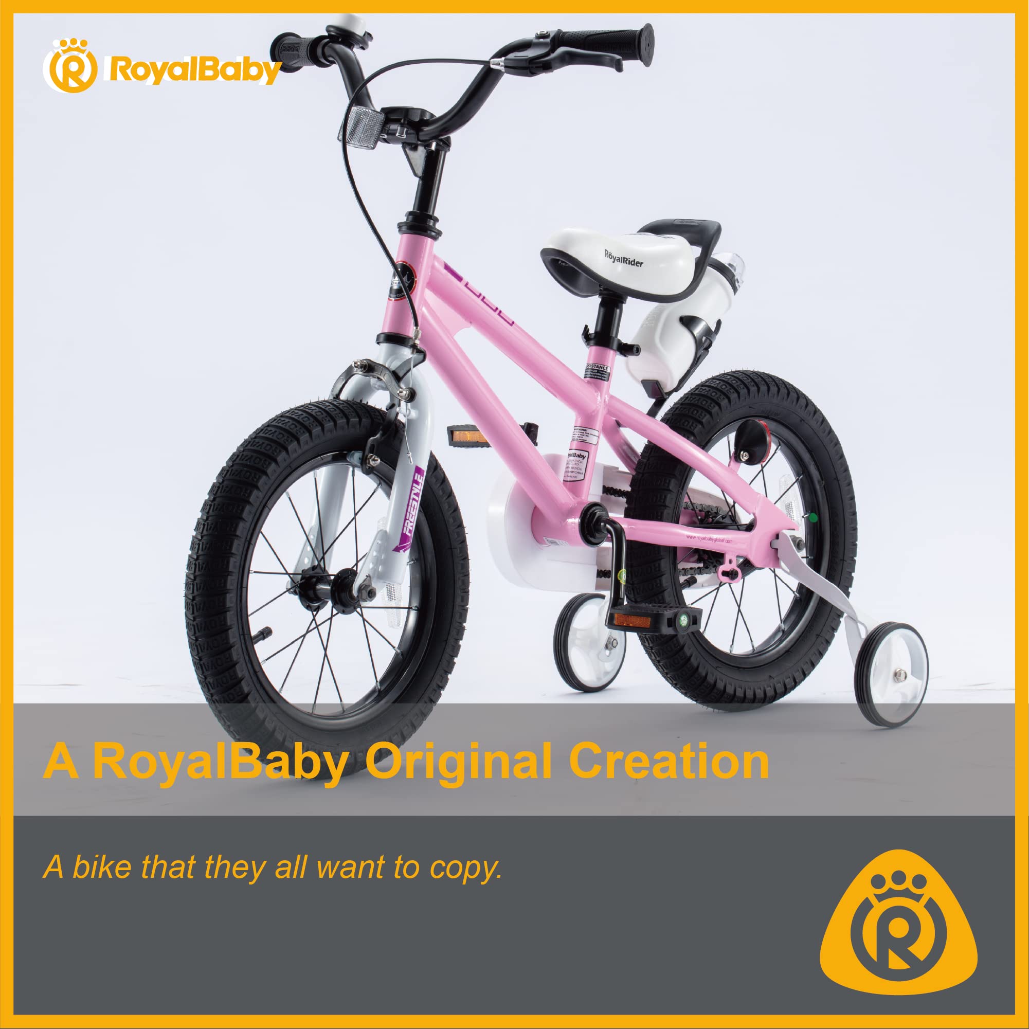 RoyalBaby Kids Bike - 12-18 Inch Freestyle Training Bicycle for Toddlers to Big Kids | Easy Balance to Pedal Learning | Perfect for Backyard Riding, Park Adventures & Neighborhood Fun