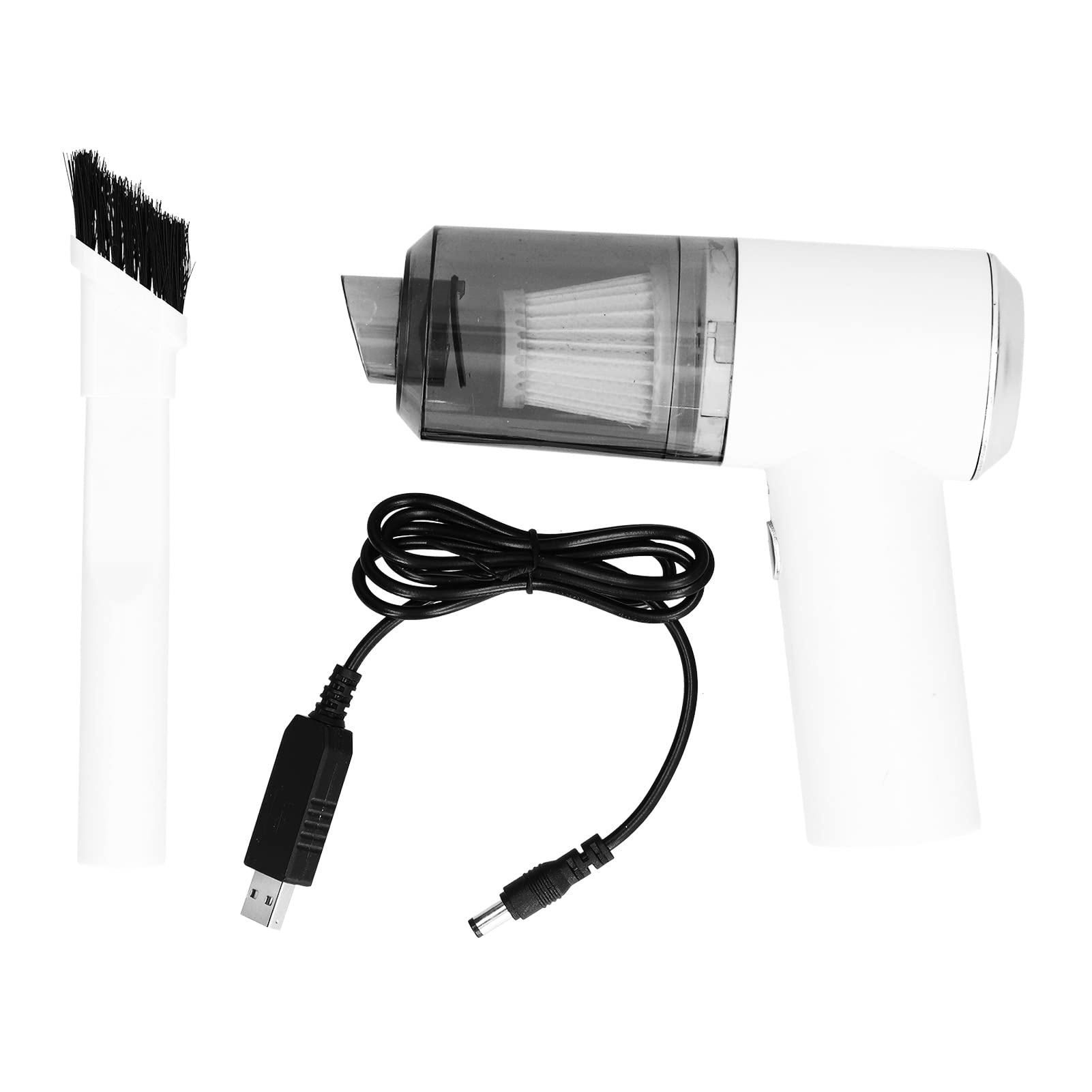 Powerful 6000Pa Handheld Car Vacuum Cleaner - Wet & Dry Dual Use, USB Rechargeable, LED Light - Perfect for Auto Detailing, Home, Office & Pet Hair Cleaning