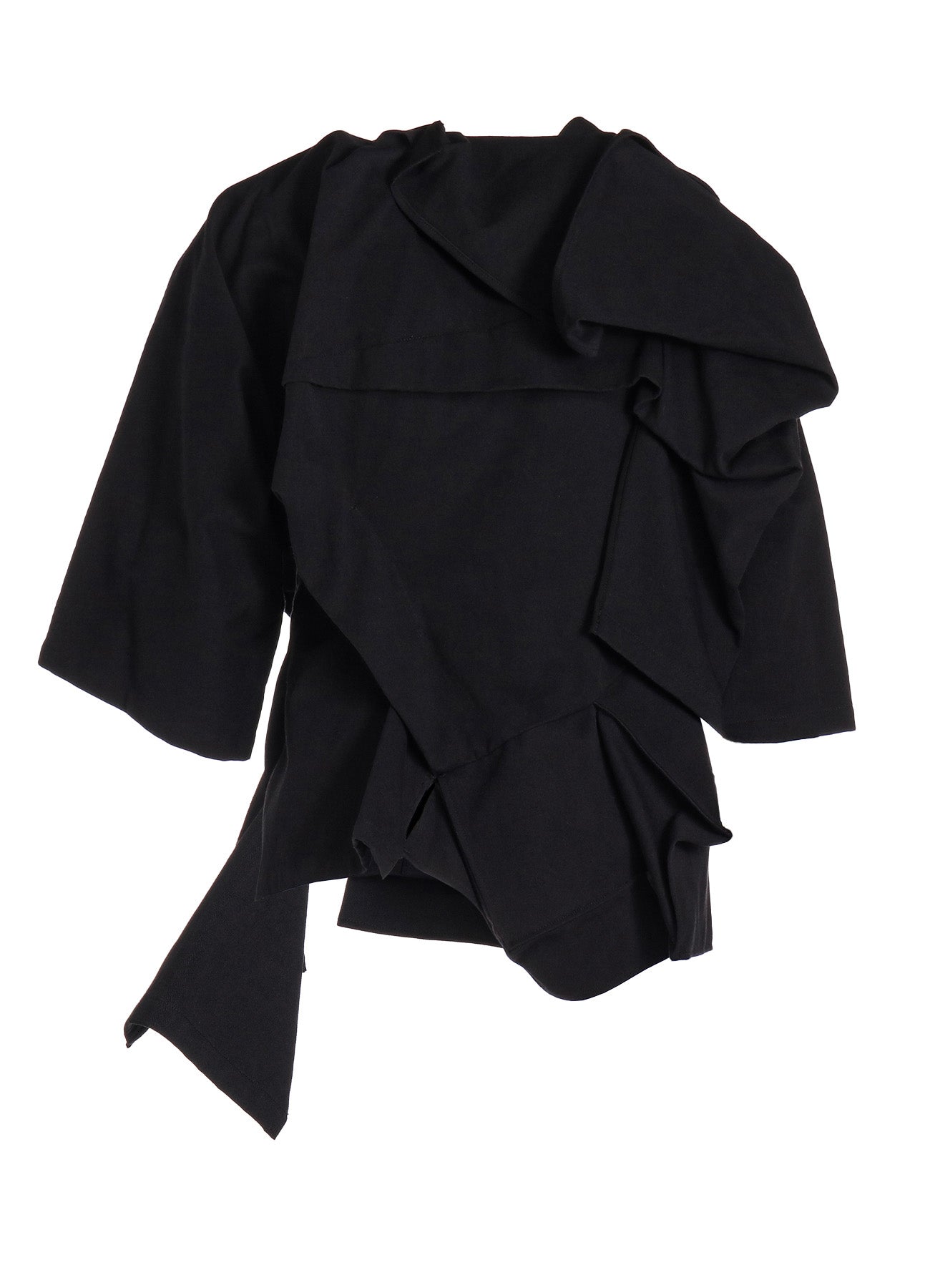 Premium C/HEMP Backside Uniform Twill Jacket with Draped Sleeves - Eco-Friendly Fashion for Work & Casual Wear