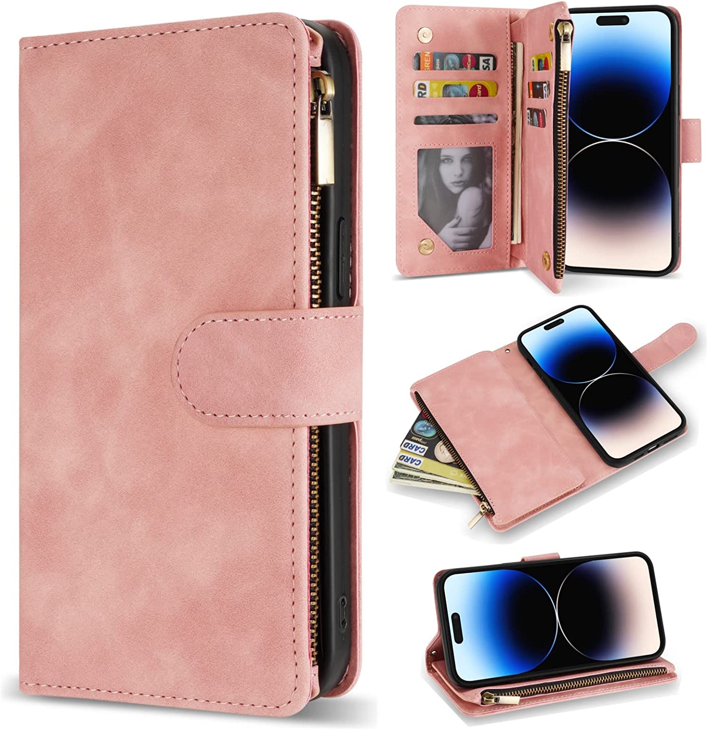 Premium iPhone 14 Pro Max Wallet Case with Card Slots - Slim Protective Cover with RFID Blocking - Perfect for Travel, Work & Everyday Use