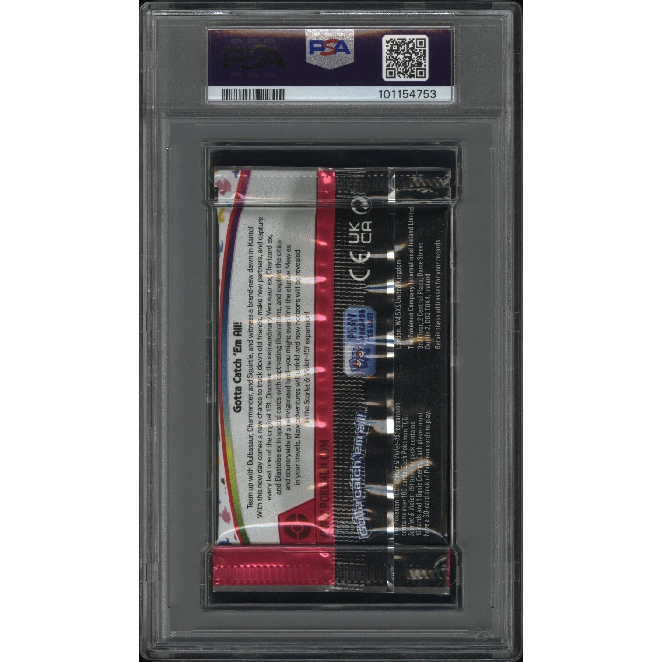 2023 Pokemon Scarlet & Violet 151 Booster Pack PSA 10 Graded Card - Collectible Trading Cards for Game Enthusiasts & Gift Ideas
