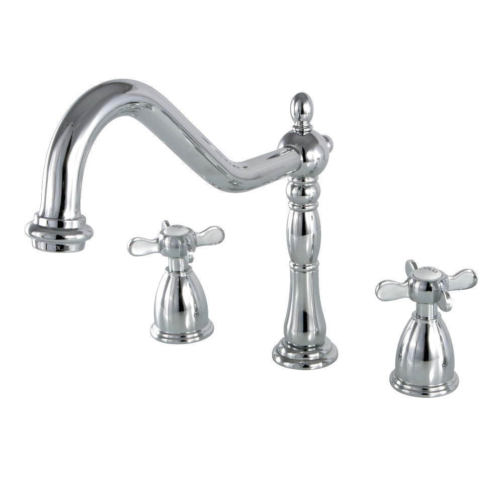 Kingston Brass KB1791BEXLS Essex Widespread Kitchen Faucet - Modern Brushed Nickel Finish for Farmhouse & Contemporary Kitchens