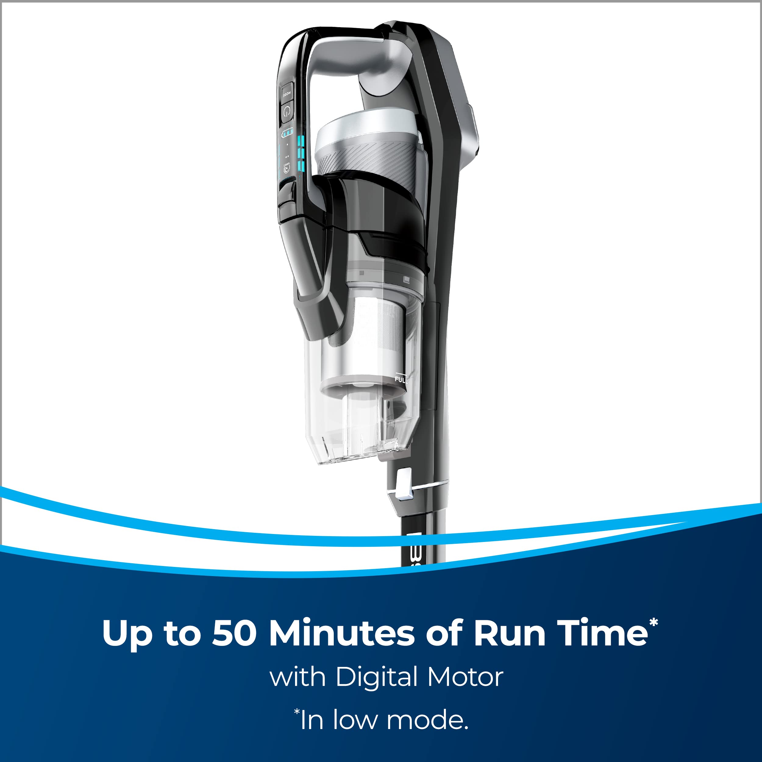 Bissell ICONPet Turbo Vacuum - Powerful Turbo Boost Suction, Tangle-Free Brush Roll, Parking Brake, LED Crevice & Dusting Brush, LED Motorized TurboBrush, Wall Mount Included - Perfect for Pet Hair Removal on Carpets, Hard Floors & Furniture