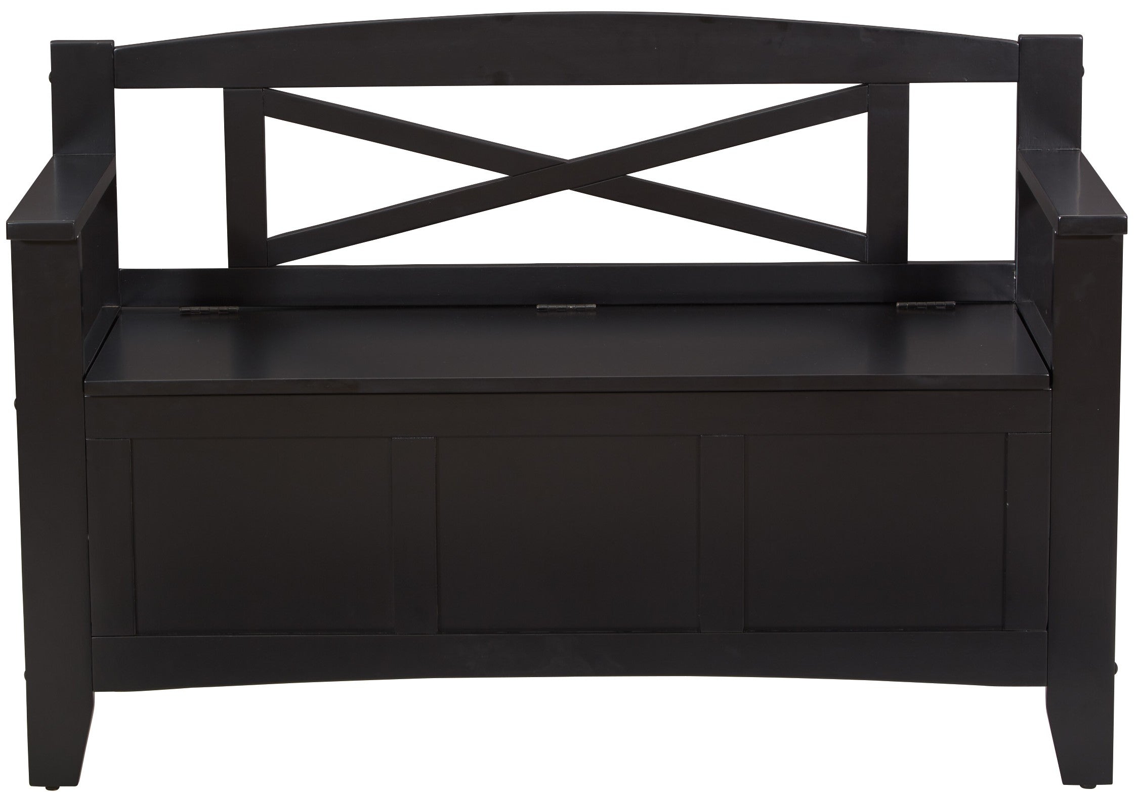 OSP Designs Modern Metro Entryway Bench in Black - Stylish and Durable Hallway Seating for Small Spaces [MET42] - Perfect for Entryways, Hallways, and Mudrooms