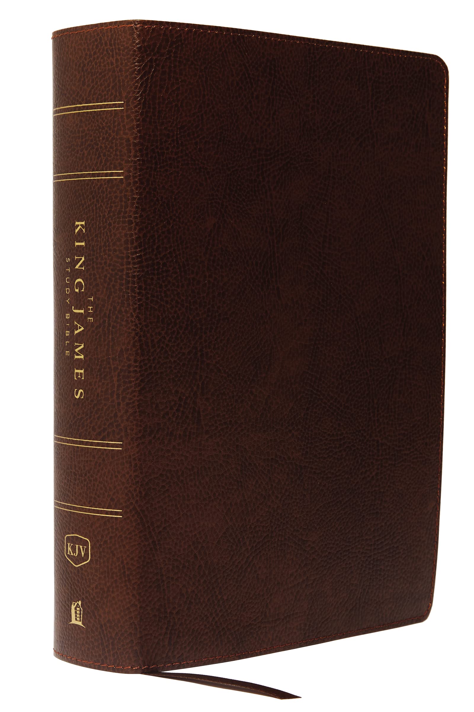 KJV The King James Study Bible - Bonded Leather, Brown, Thumb Indexed, Red Letter, Full-Color Edition | Holy Bible King James Version | Perfect for Church, Bible Study & Personal Devotion