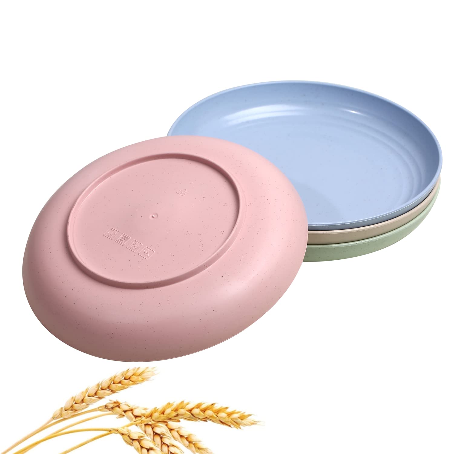Eco-Friendly Wheat Straw Plates Set - 10