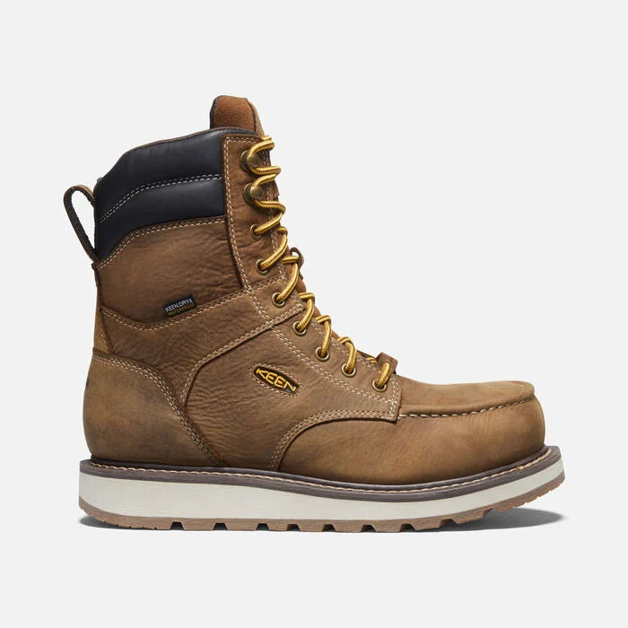 KEEN CSA Cincinnati 8 Work Boots - Steel Toe Safety Shoes for Men | Waterproof & Slip-Resistant Construction Work Boots for Industrial & Outdoor Jobs