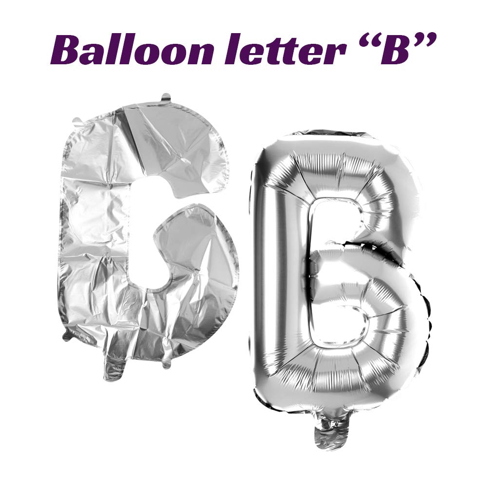 Ella Celebration Non-Floating Bride Letter Balloons - 13 Inch Silver Wedding Decor for Bridal Showers, Bachelorette Parties & Anniversary Celebrations - Perfect for Photo Backdrops, Table Centerpieces & Venue Decorations