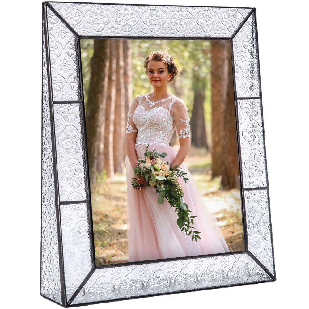 8x10 Clear Glass Picture Frame - Vertical Tabletop Display for Home & Gifts