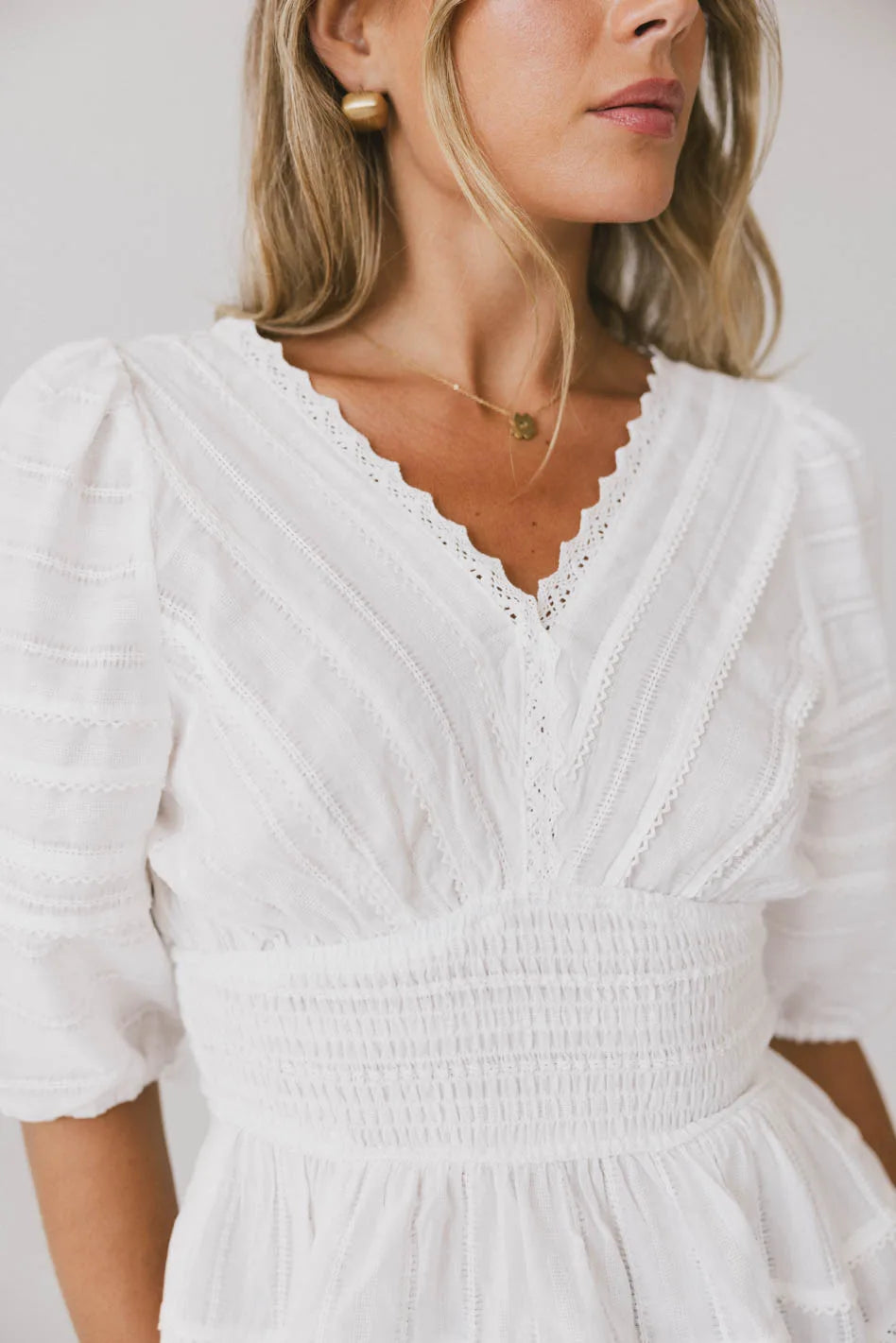 Nika Lace Ruffle Blouse for Women - Elegant Floral Lace Top with Ruffled Sleeves - Perfect for Date Night, Office Wear & Special Occasions