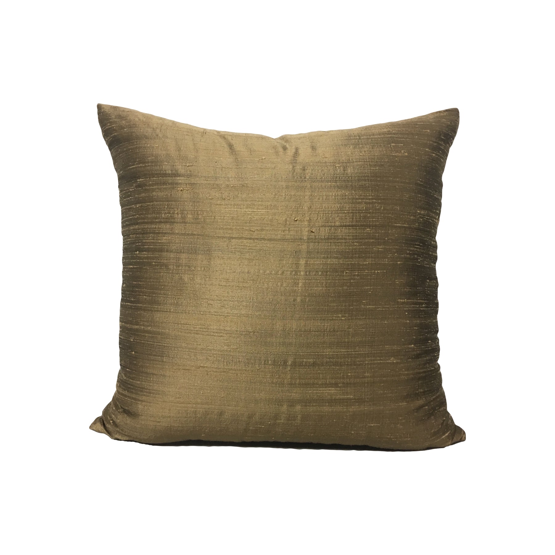17x17 Dupioni Silk Siberian Gold Throw Pillow - Luxury Home Decor for Sofa, Bed & Living Room