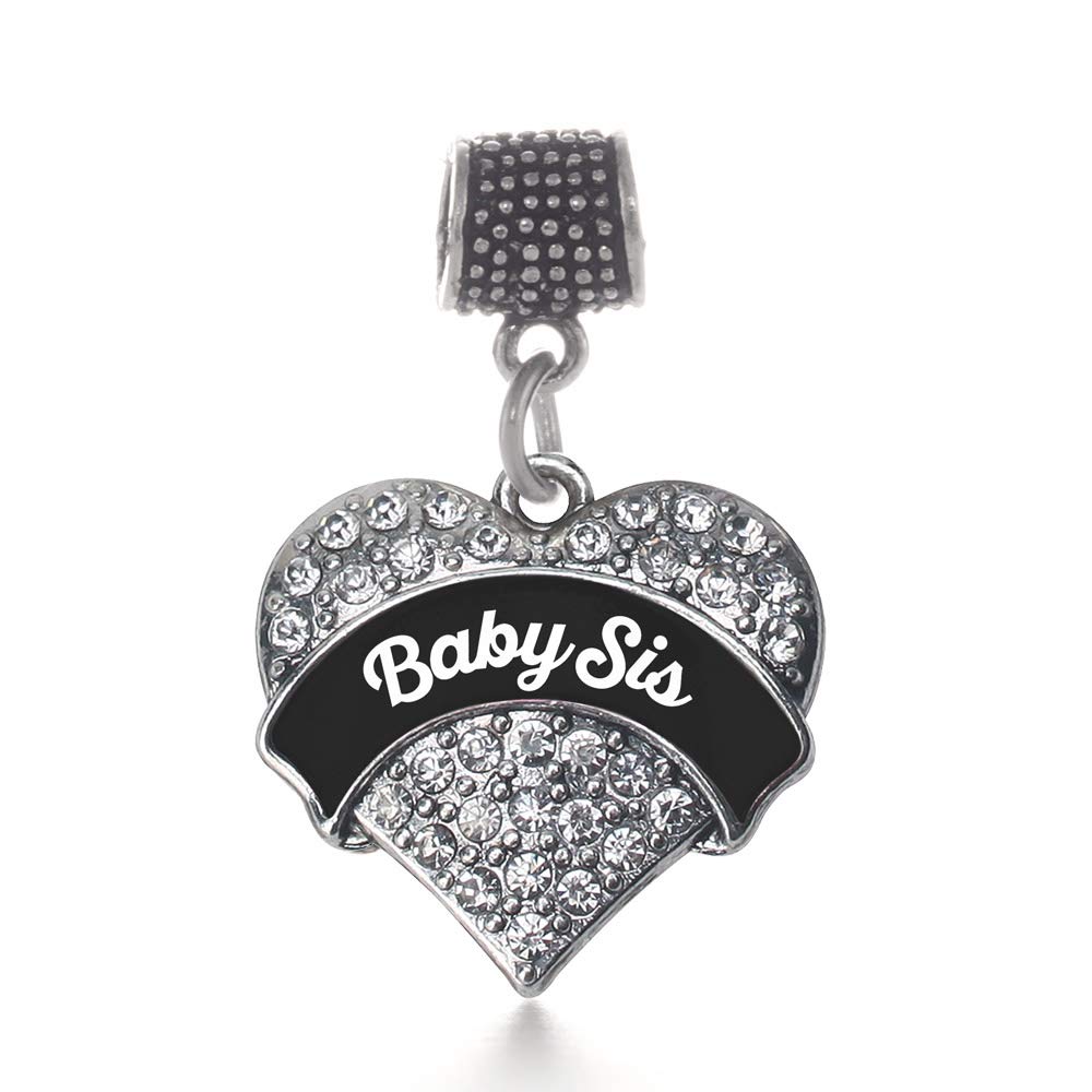 Inspired Silver - Sterling Silver Pave Heart Charm Bracelet with Cubic Zirconia | Elegant Jewelry Gift for Women, Valentine's Day, Anniversary & Special Occasions