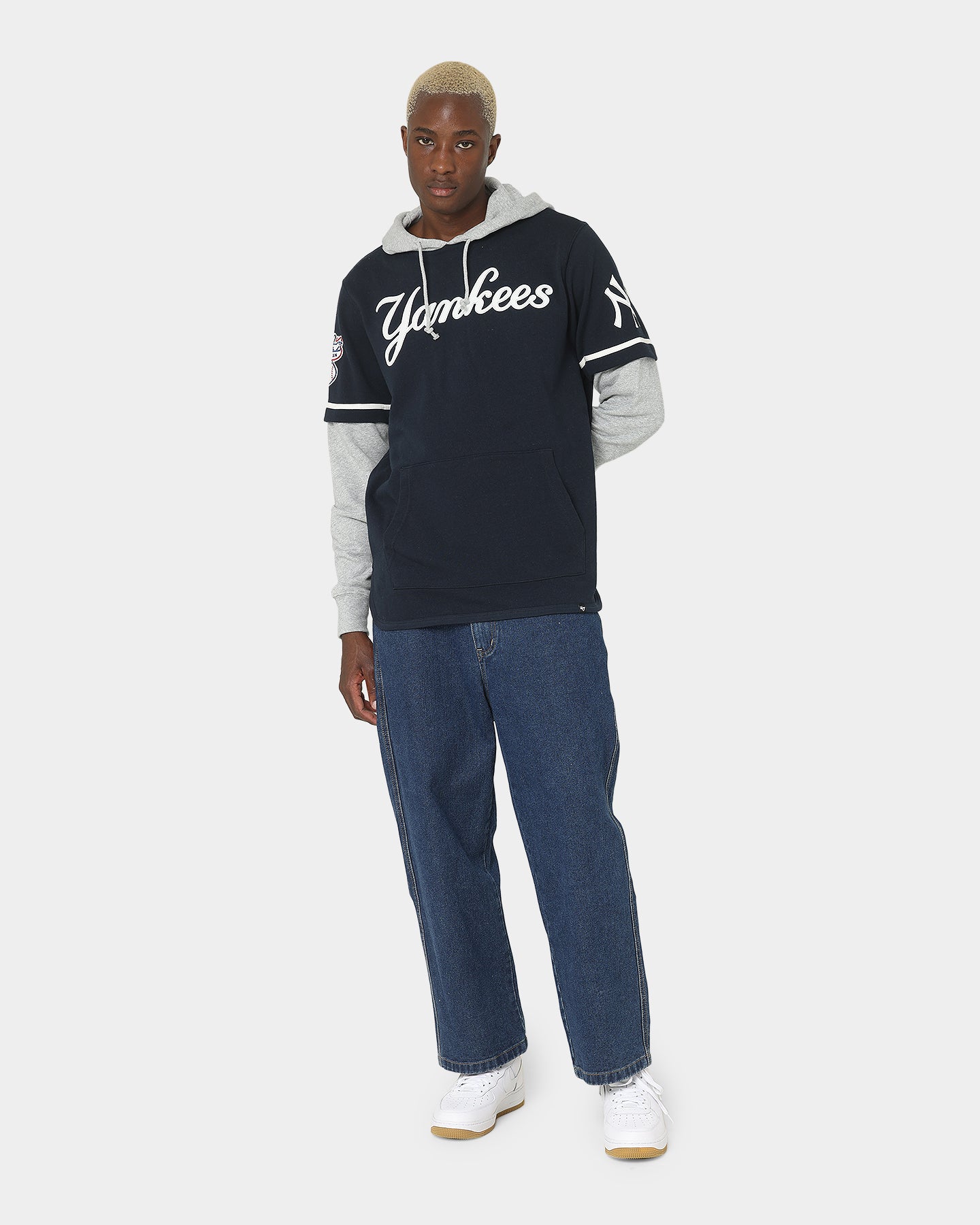 47 Brand New York Yankees Shortstop Hoodie - Navy Blue Pullover for Men & Women | Cozy Fall & Winter Wear for Baseball Fans, Casual Outings & Game Day