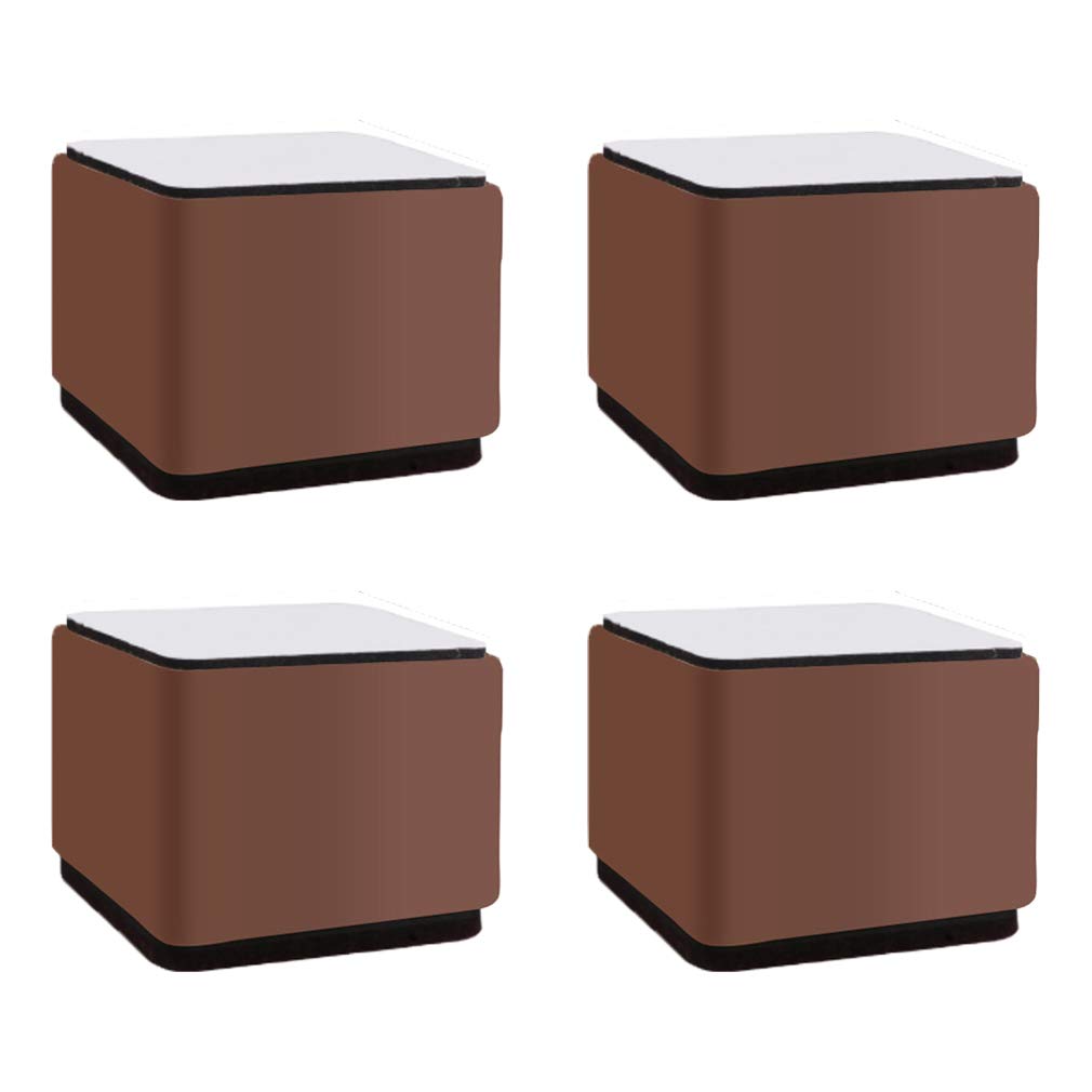 Carbon Steel Square Furniture Legs - 5cm Self-Adhesive Bed & Table Risers for Sofa, Cabinet - Heavy Duty Non-Slip Pads for Home & Office Use