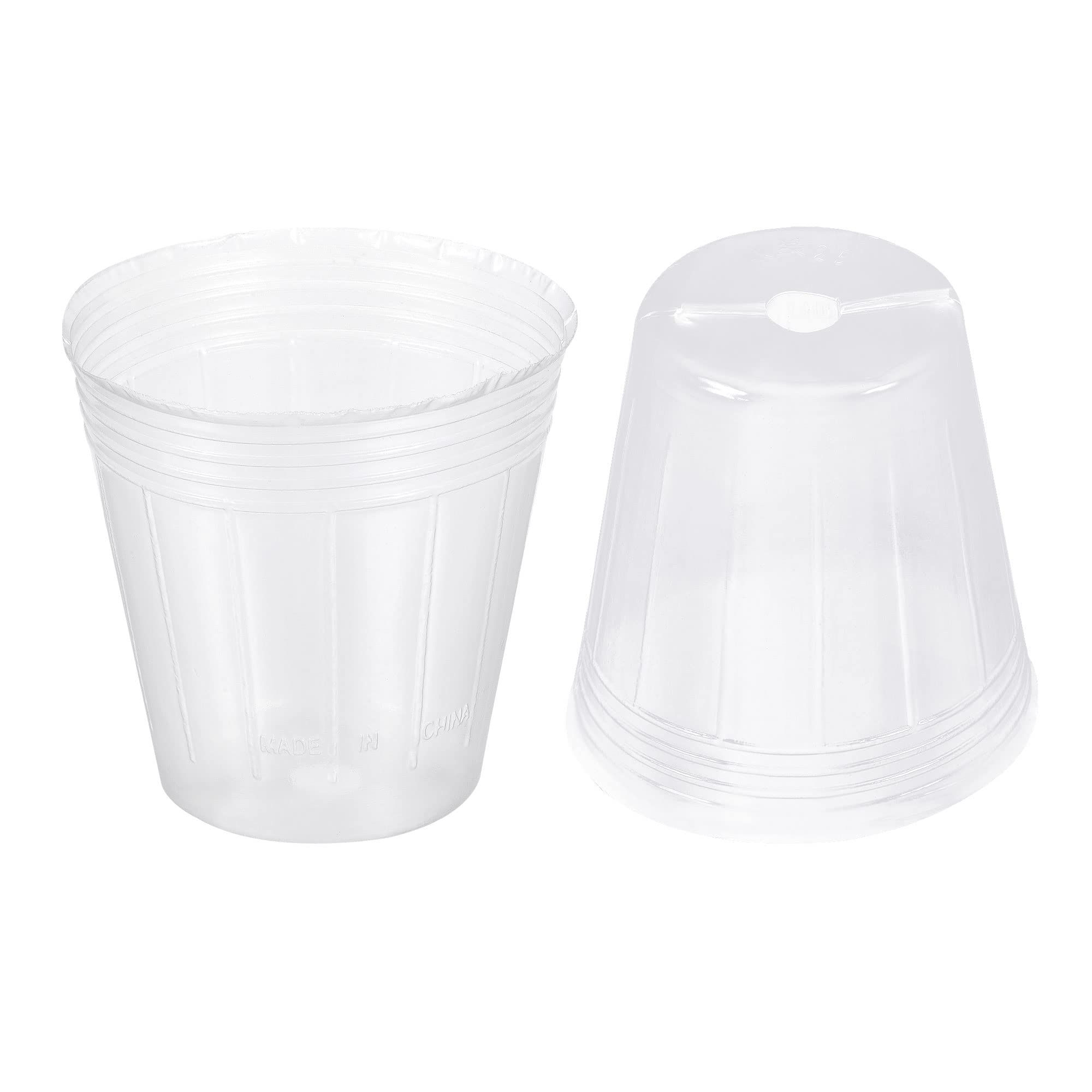 PATIKIL 3 Inch Plastic Plant Nursery Pots - 40 Pack Clear Flower Starting Containers for Indoor & Outdoor Gardening | Perfect for Seedlings, Herbs, Succulents and Houseplants