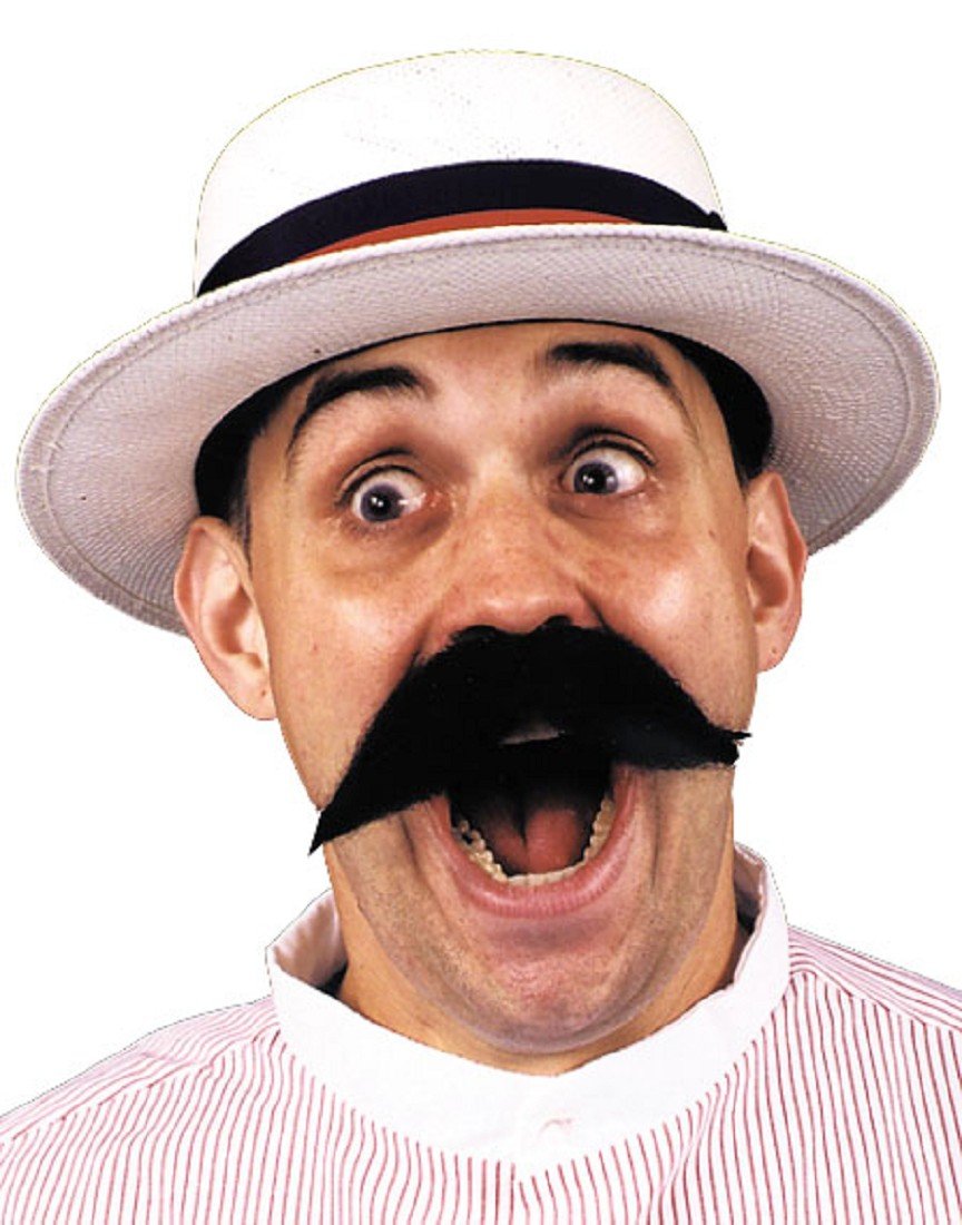 Morris Costumes 6-Way Mustache Set - Fake Mustache for Costume, Party, Halloween, Cosplay & Theatrical Performances
