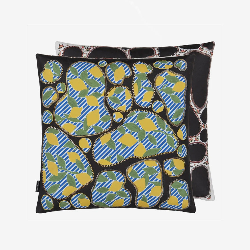 Christian Lacroix Lemon Pebbles Decorative Throw Pillow Cover - Citron Yellow Bohemian Style Home Decor for Living Room, Bedroom & Sofa